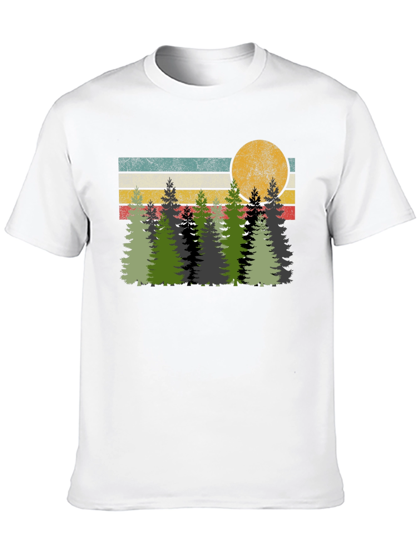 Retro Forest T-Shirt - Nature Inspired Graphic Tee