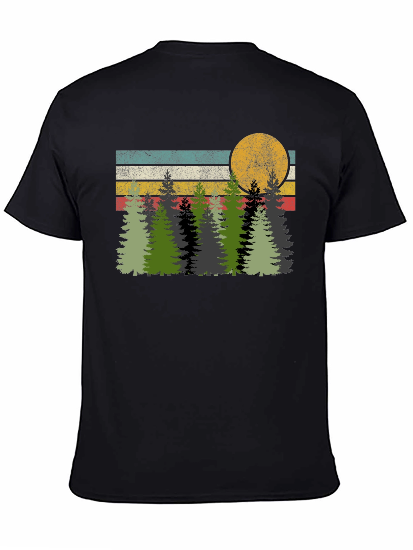 Retro Forest T-Shirt - Nature Inspired Graphic Tee