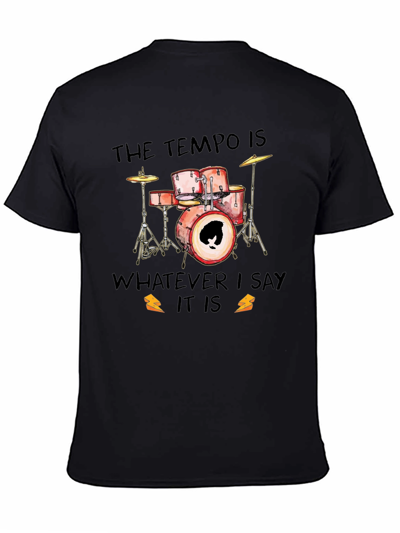 Tempo Drummer Black Graphic Tee