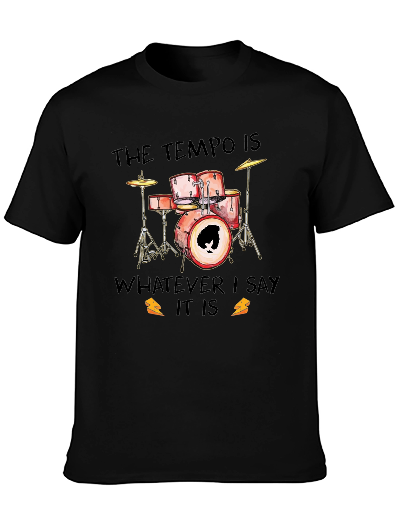 Tempo Drummer Black Graphic Tee