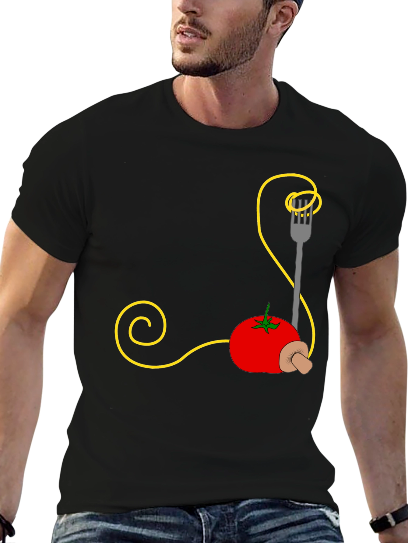 Spaghetti Tomato Graphic Tee - Quirky Foodie Fashion