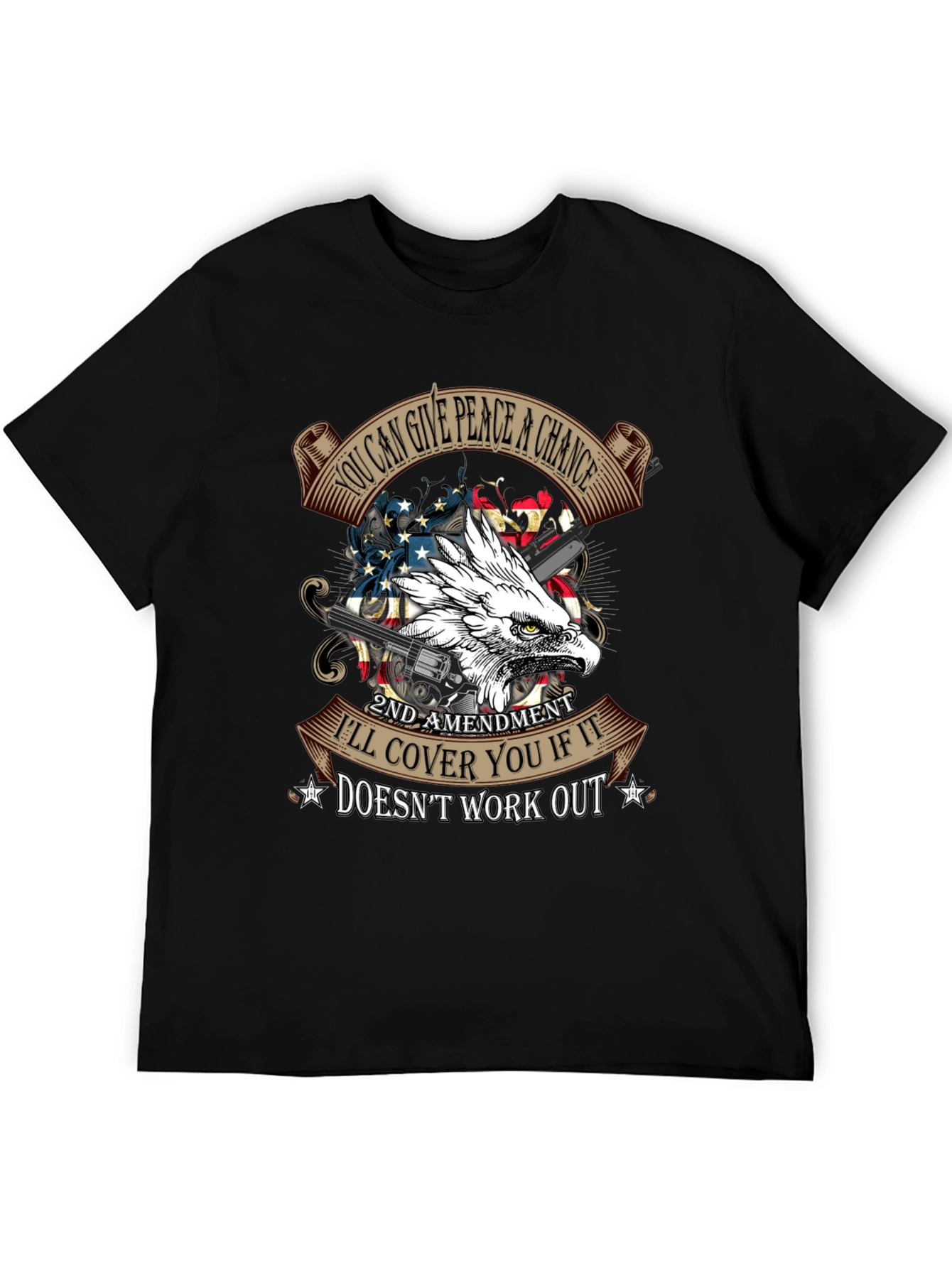 2nd Amendment Eagle T-Shirt: Peace & Protection