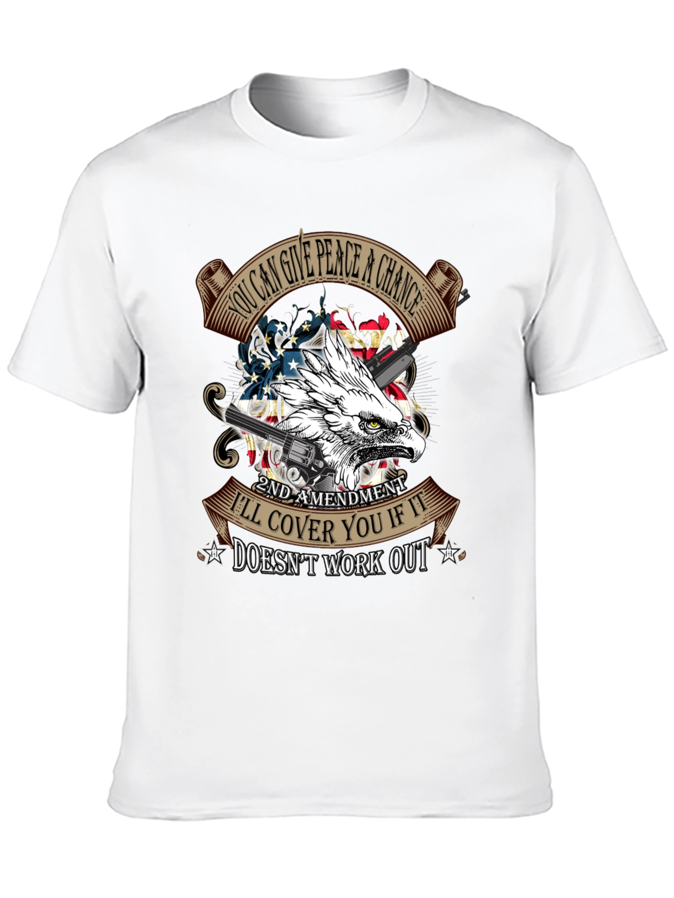 2nd Amendment Eagle T-Shirt: Peace & Protection