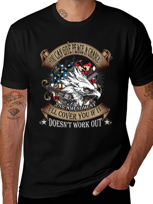 2nd Amendment Eagle T-Shirt: Peace & Protection
