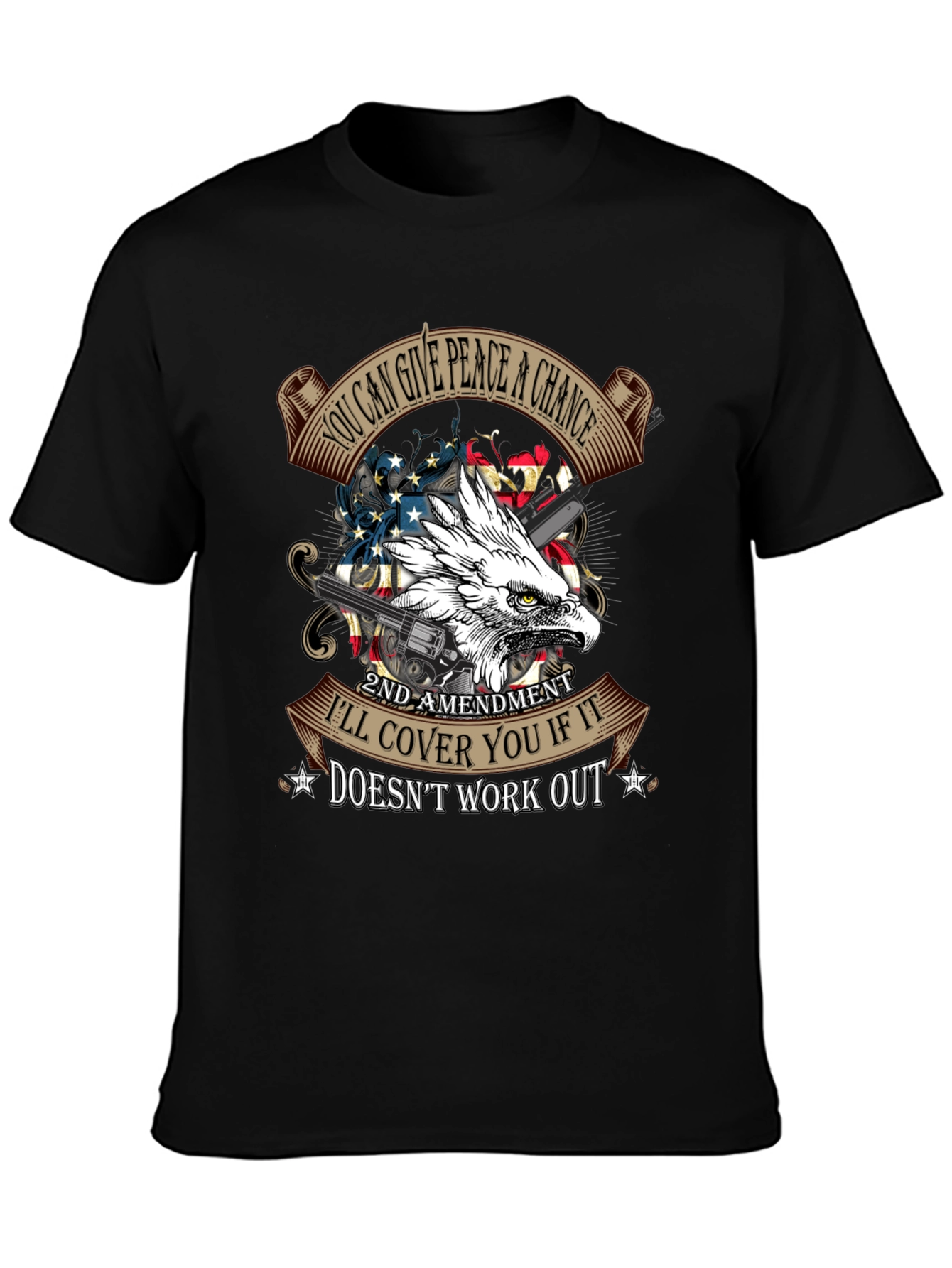 2nd Amendment Eagle T-Shirt: Peace & Protection