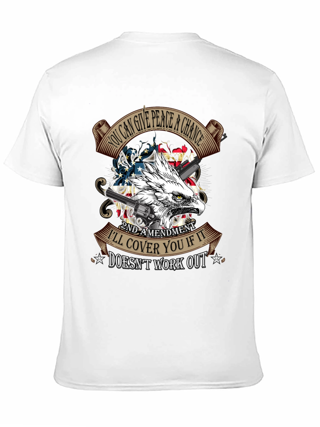 2nd Amendment Eagle T-Shirt: Peace & Protection
