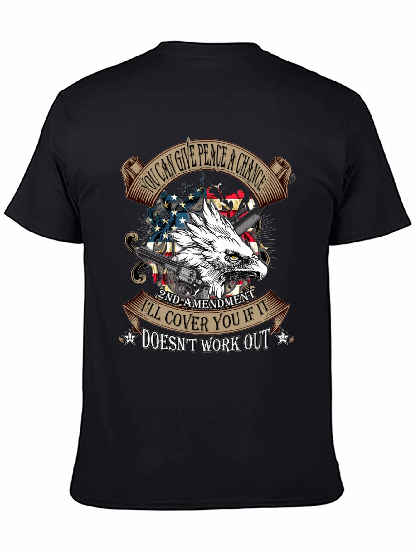 2nd Amendment Eagle T-Shirt: Peace & Protection