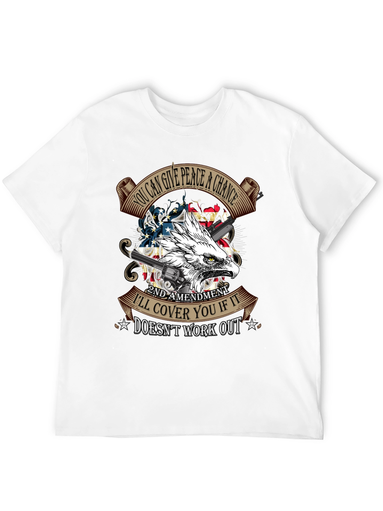 2nd Amendment Eagle T-Shirt: Peace & Protection
