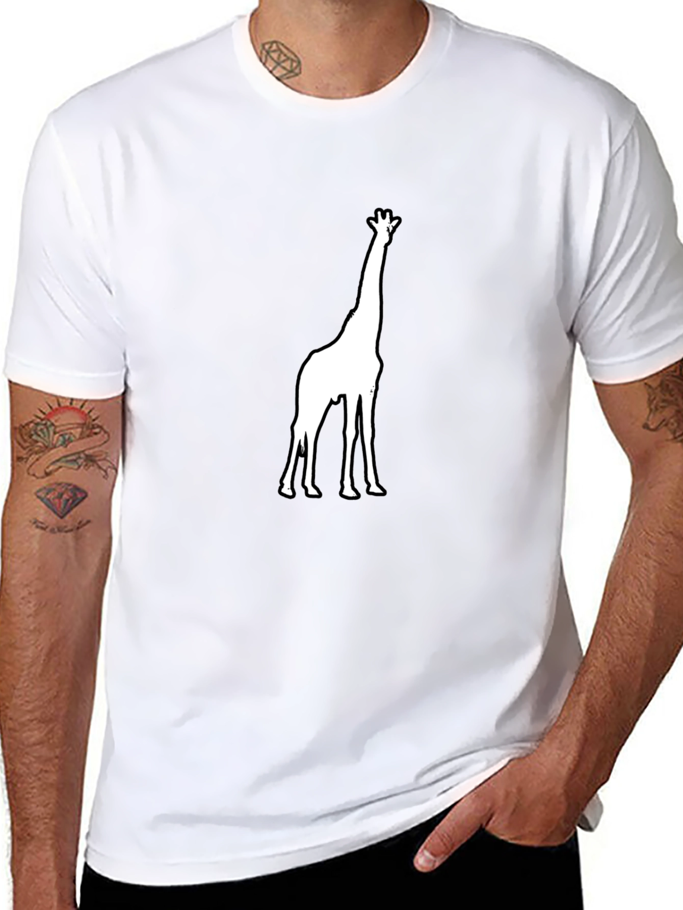 Giraffe Silhouette Graphic Tee