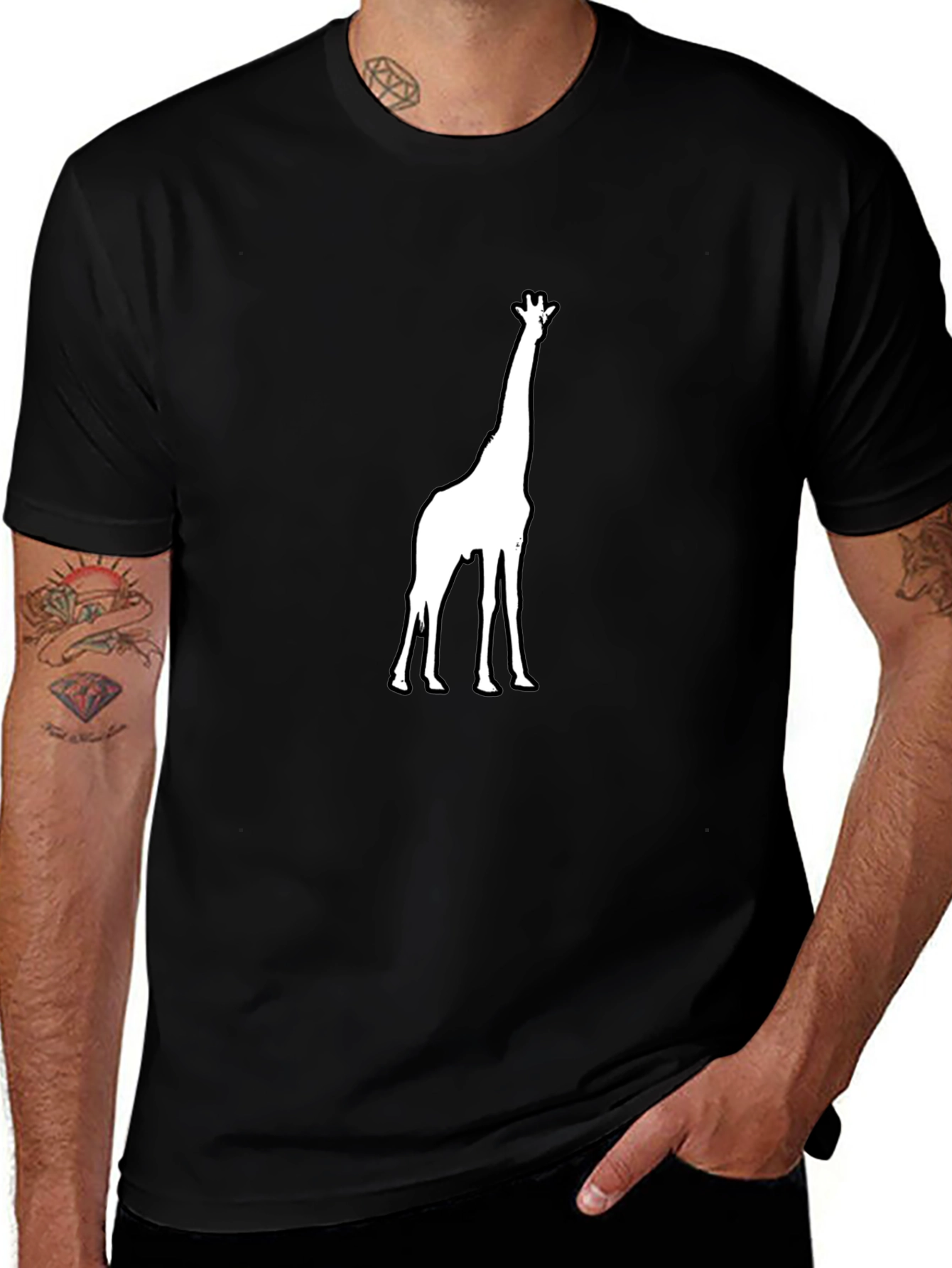 Giraffe Silhouette Graphic Tee