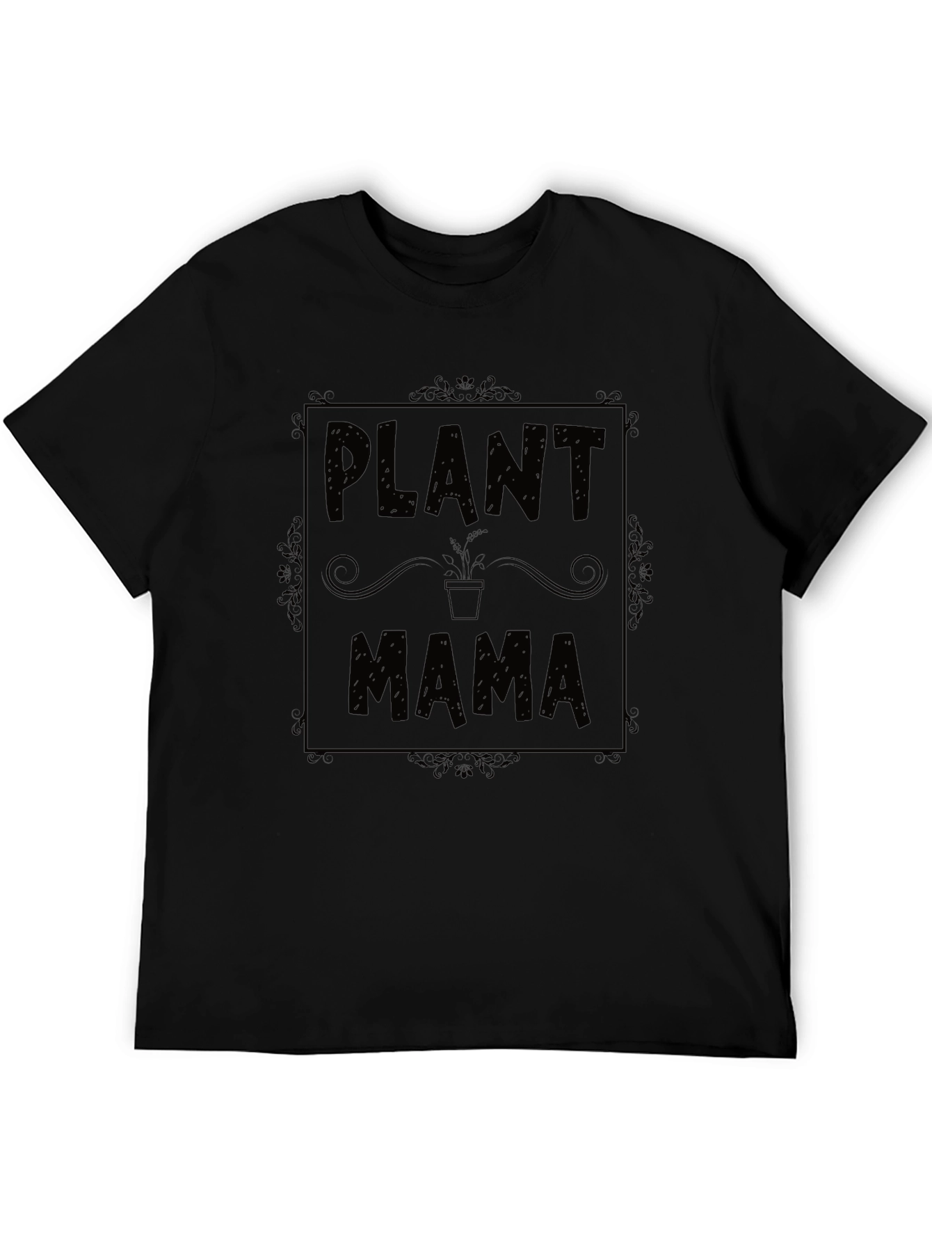 Plant Mama Graphic Tee - Black Cotton Shirt