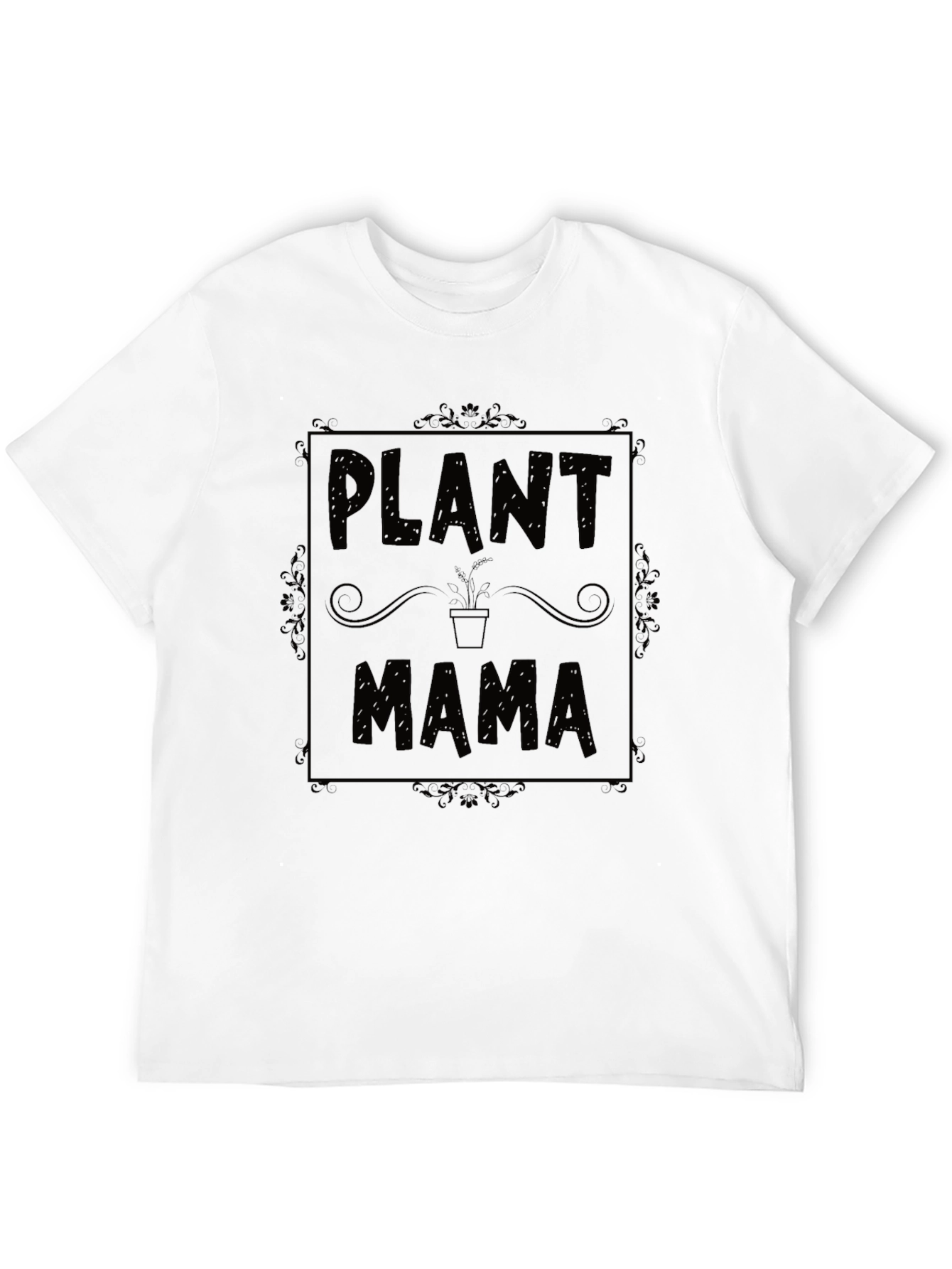 Plant Mama Graphic Tee - Black Cotton Shirt
