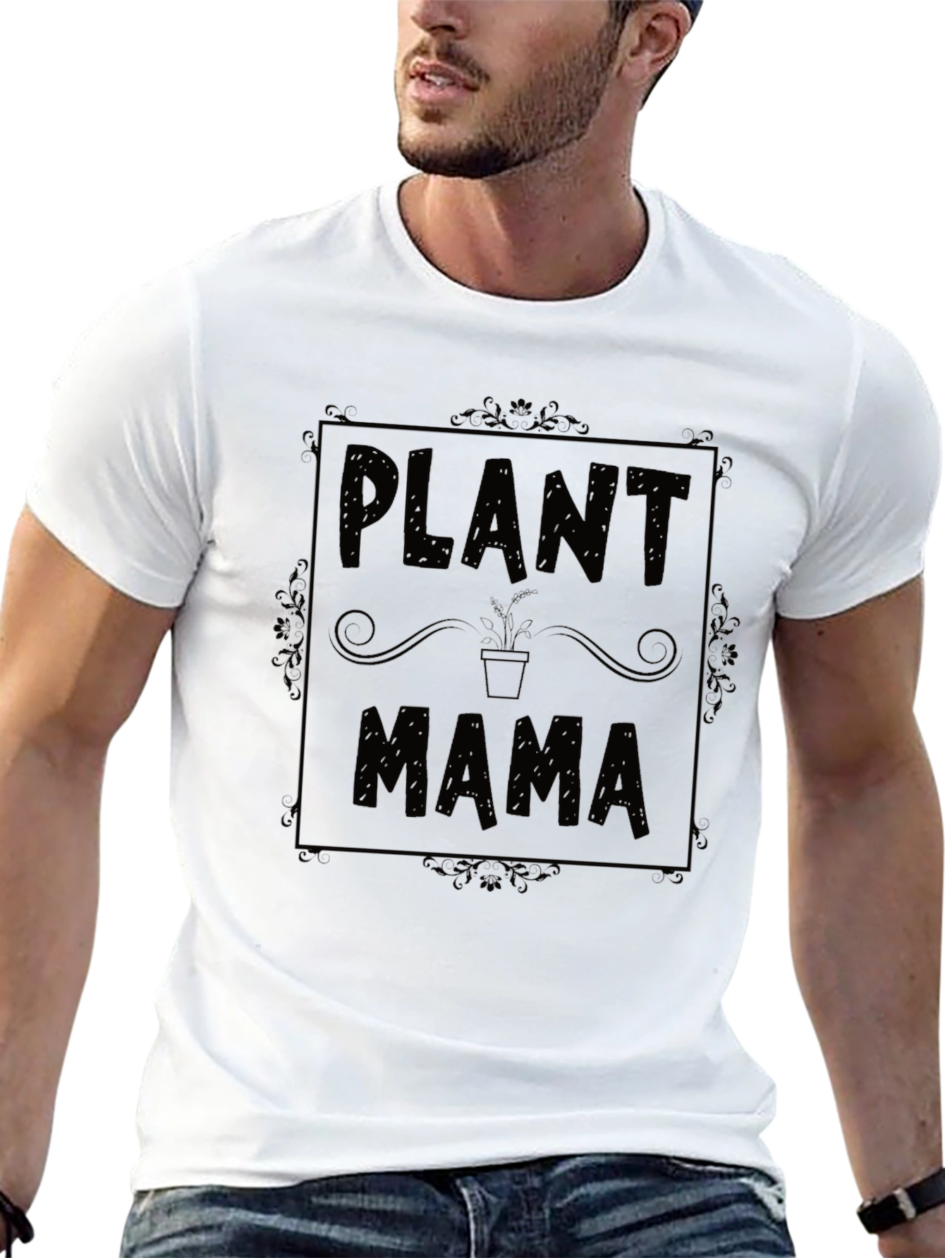Plant Mama Graphic Tee - Black Cotton Shirt