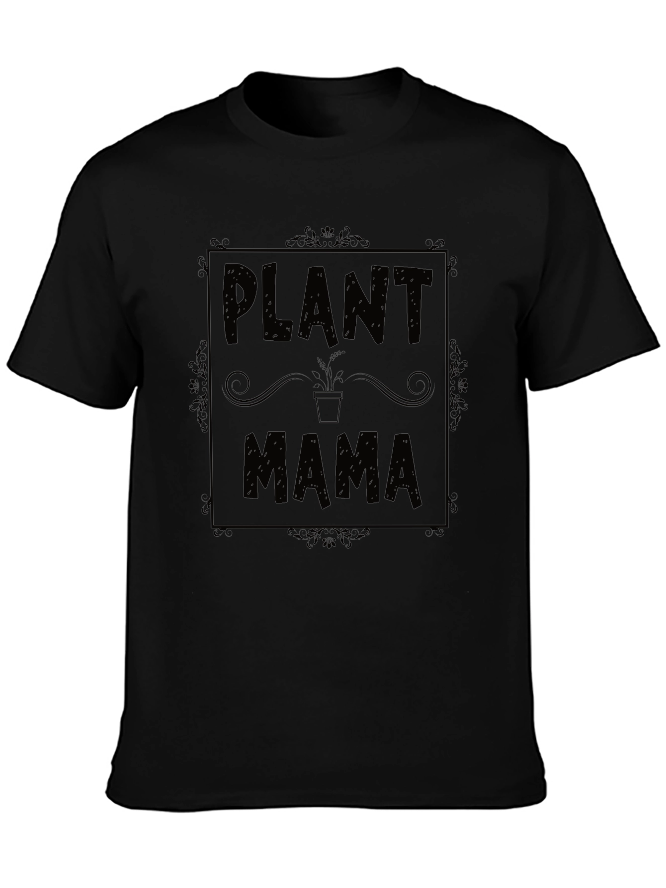 Plant Mama Graphic Tee - Black Cotton Shirt