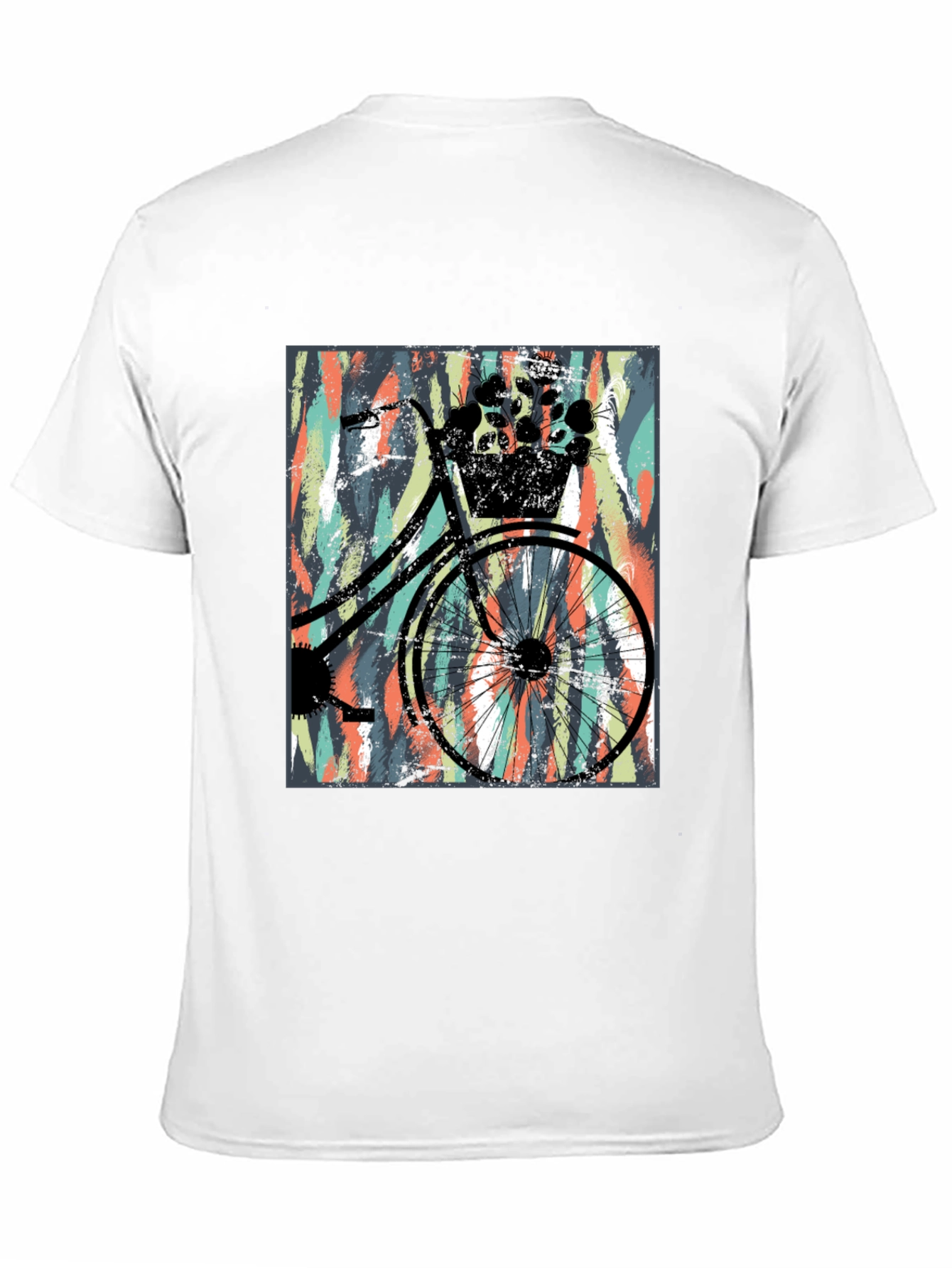 Stylish Black T-Shirt with Bicycle Graphic