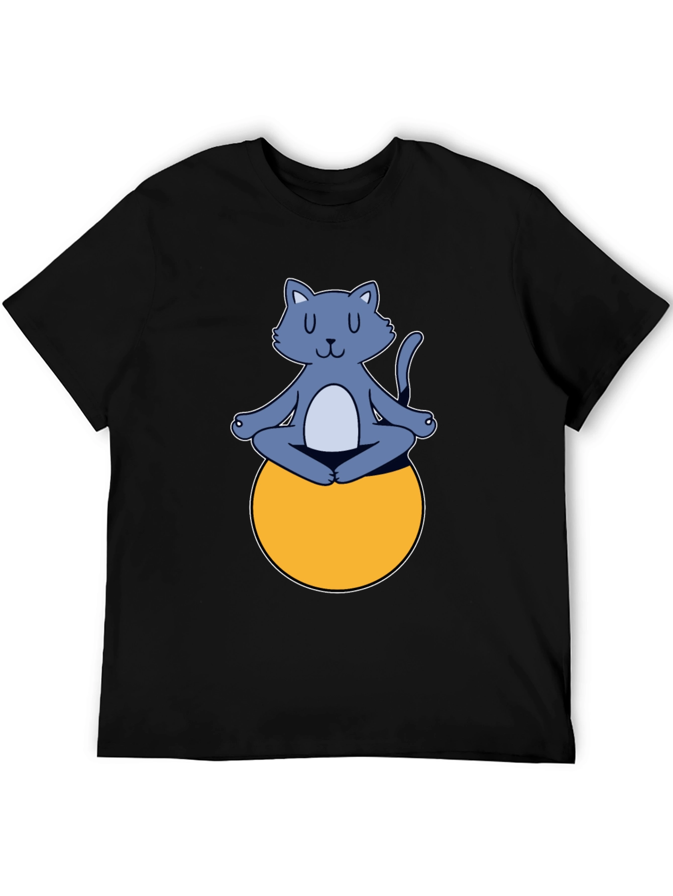 Meditating Cat on Ball Graphic Tee