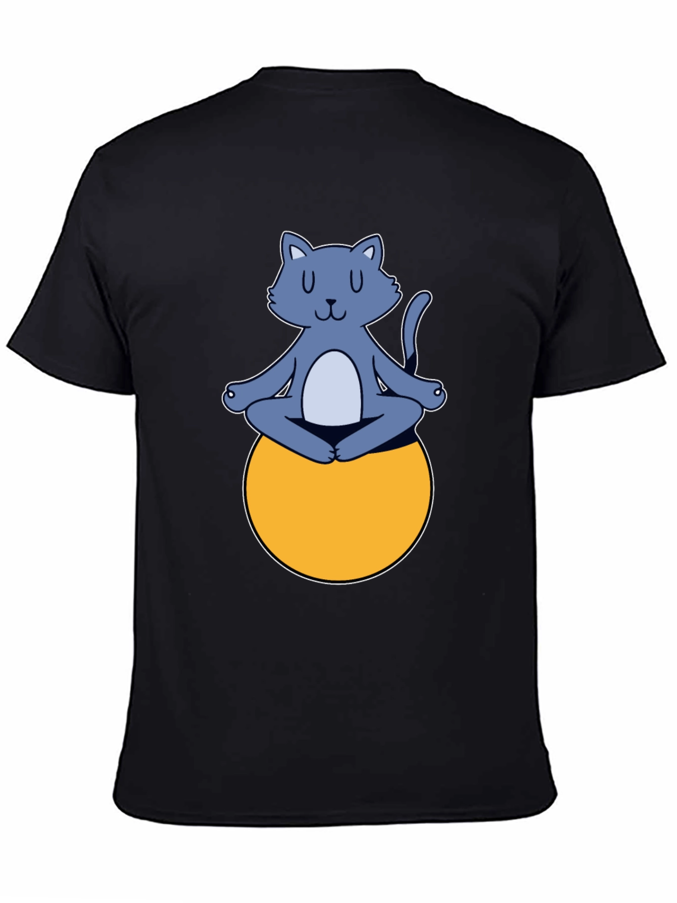 Meditating Cat on Ball Graphic Tee