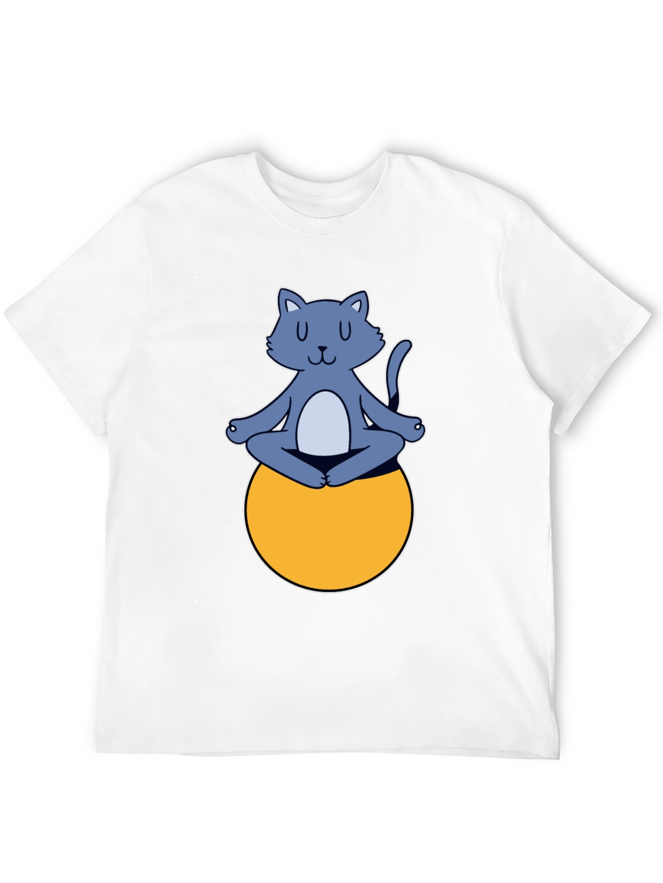 Meditating Cat on Ball Graphic Tee