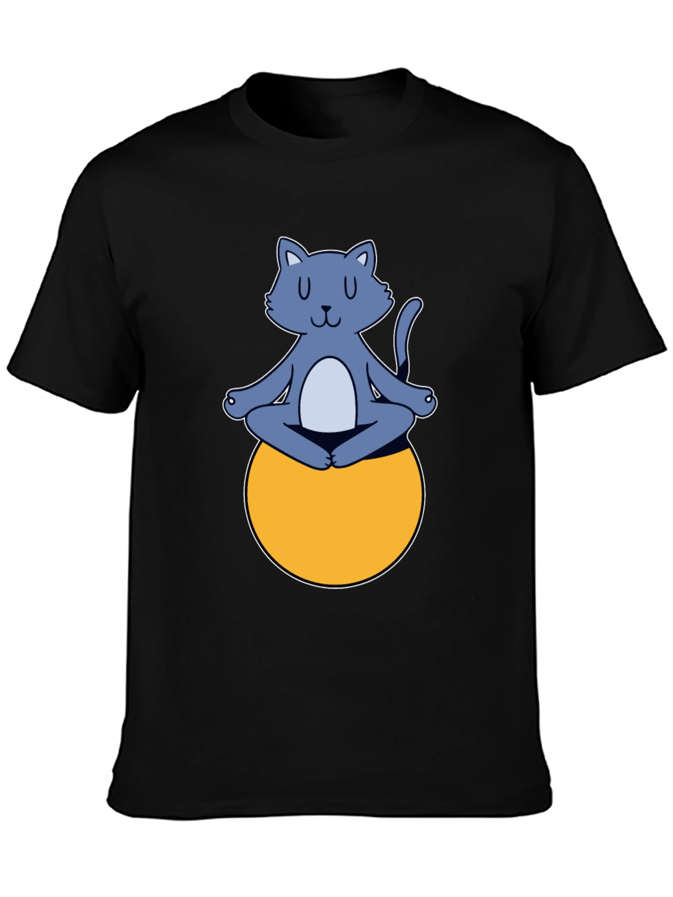 Meditating Cat on Ball Graphic Tee