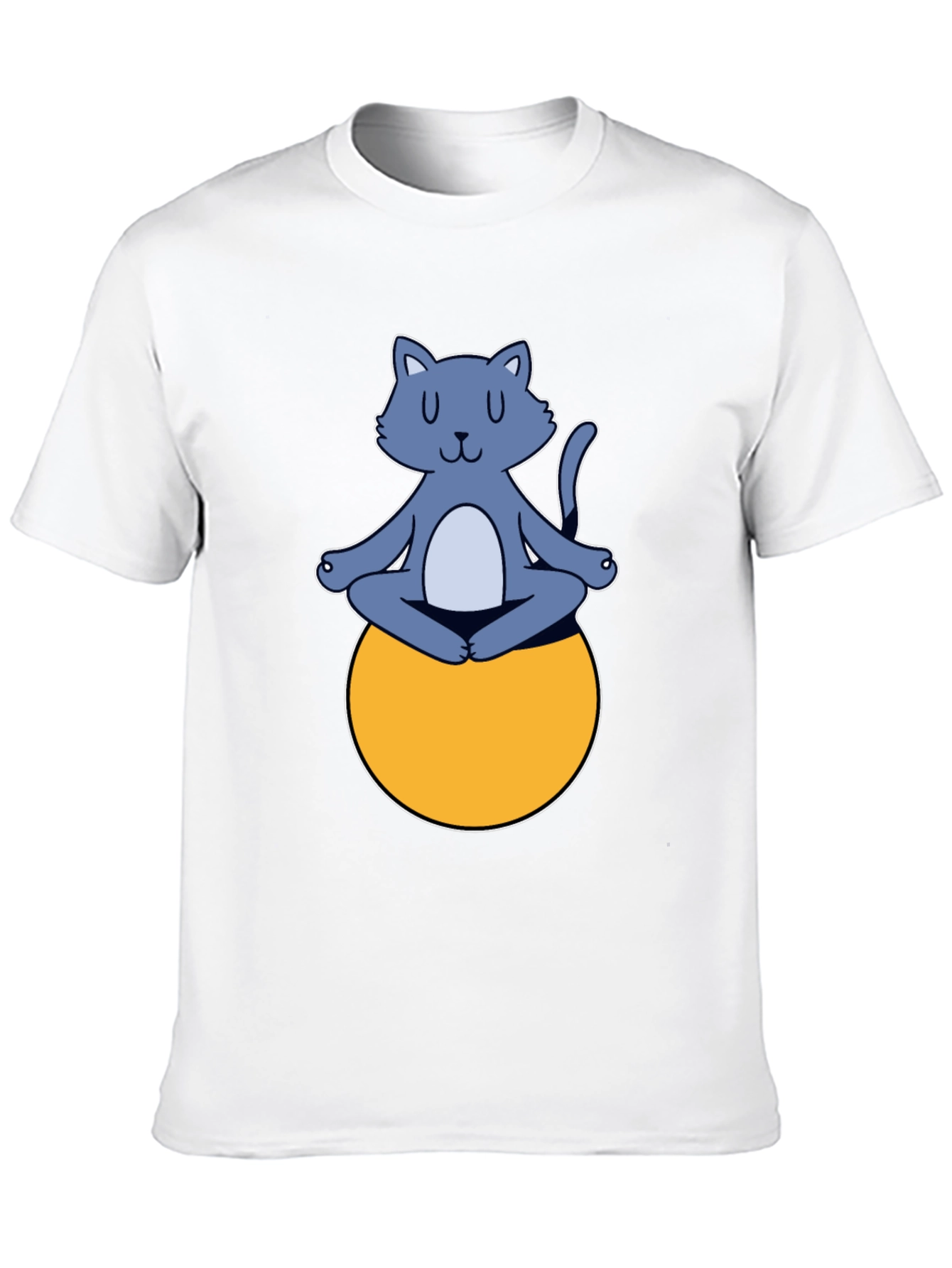 Meditating Cat on Ball Graphic Tee