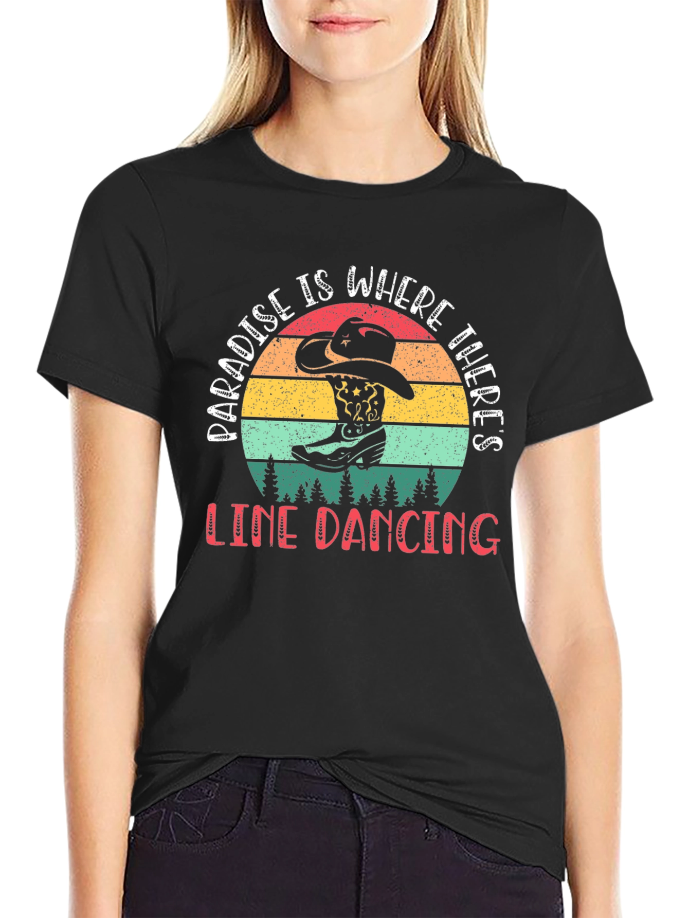 Paradise Line Dancing Graphic Tee