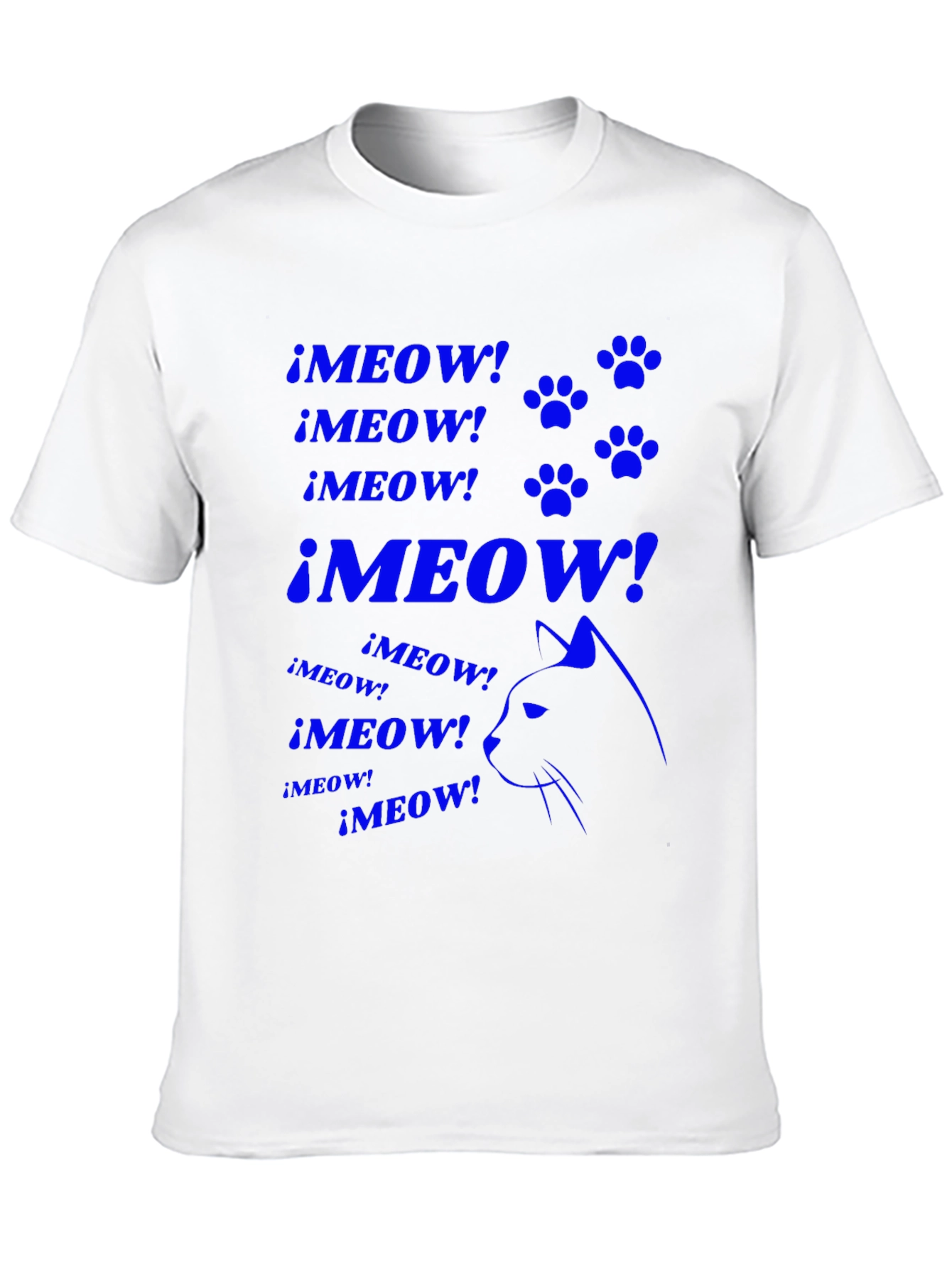 Meow Cat Lover T-Shirt - Black