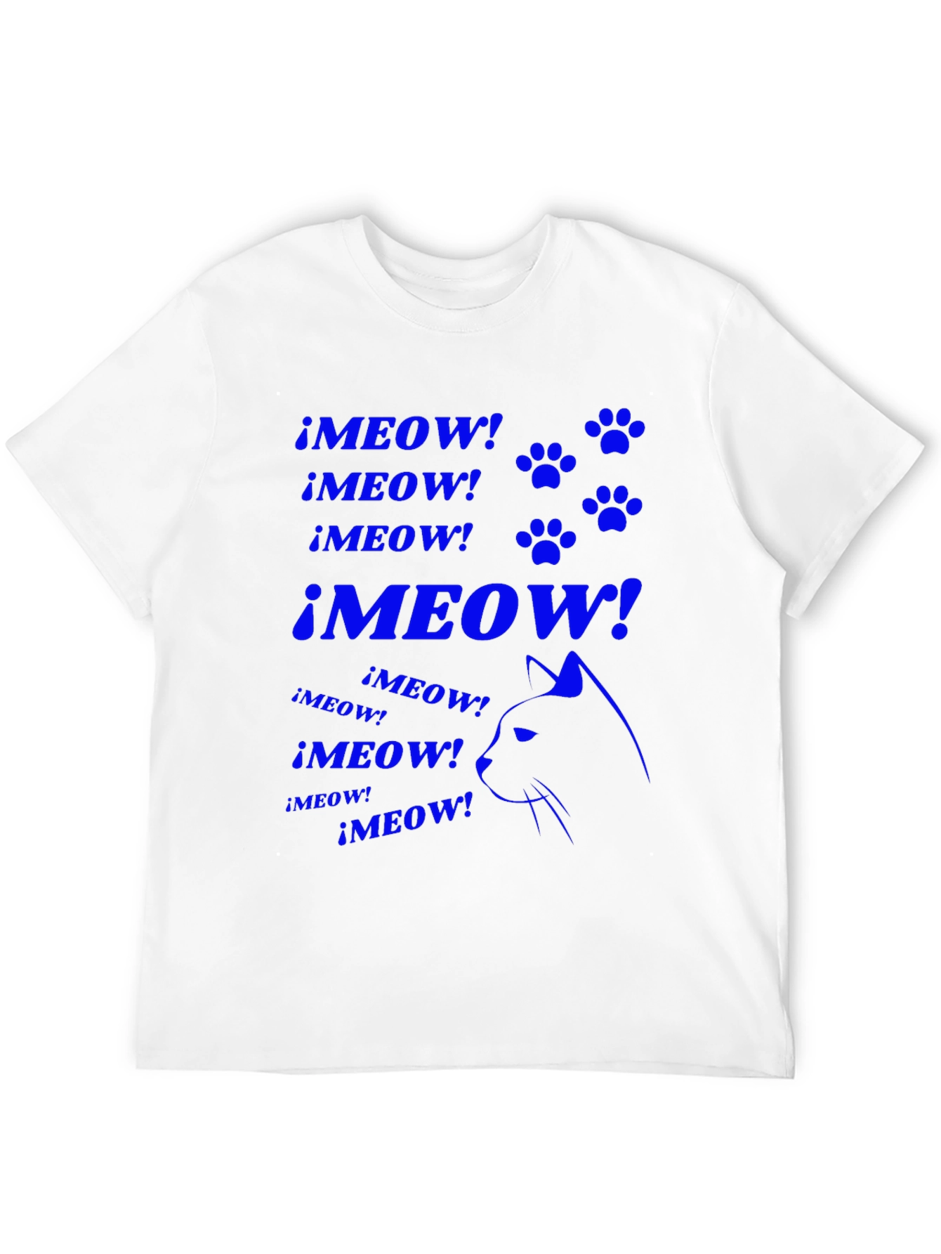 Meow Cat Lover T-Shirt - Black