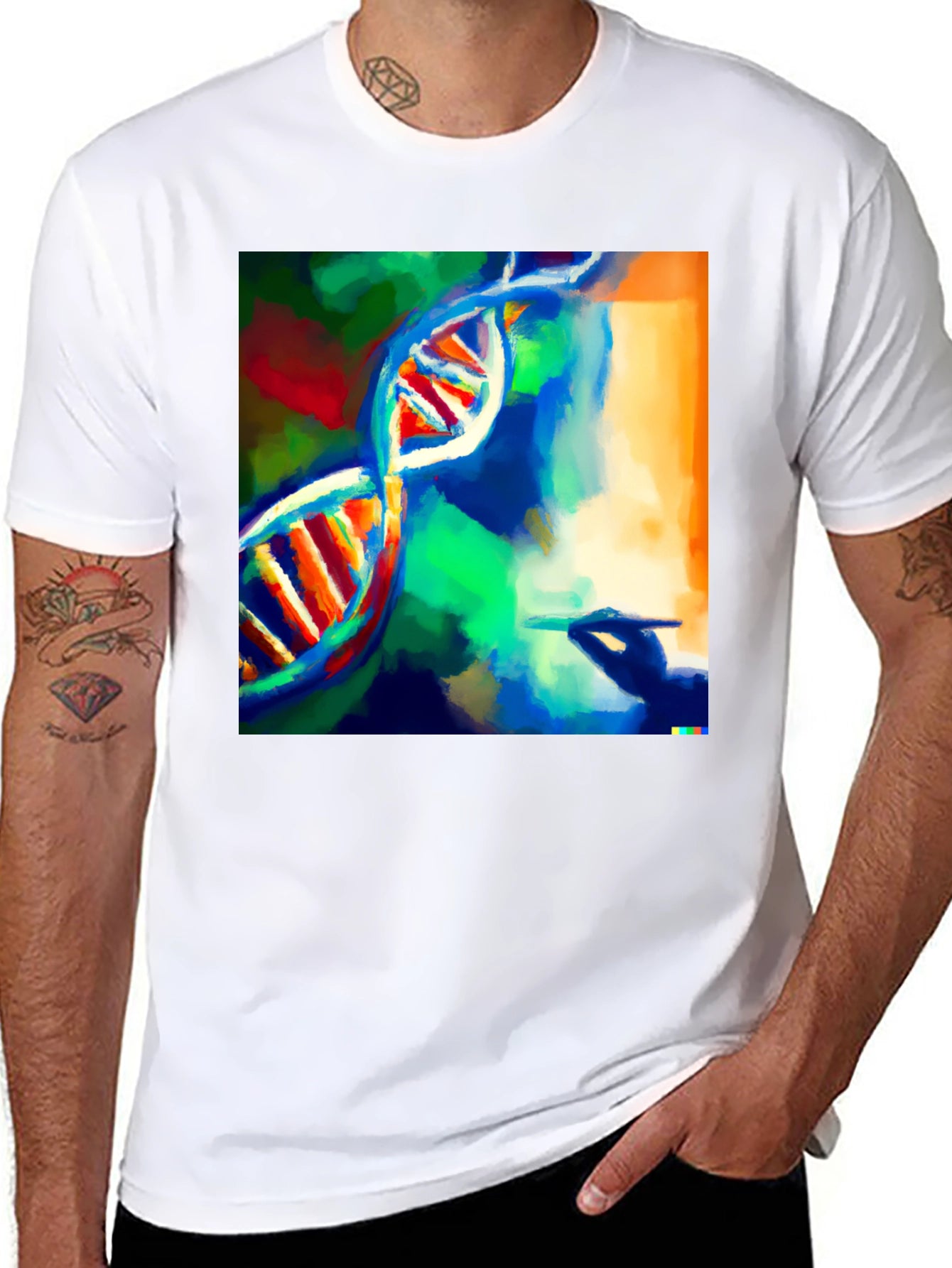 DNA Art Graphic T-Shirt - Science & Style