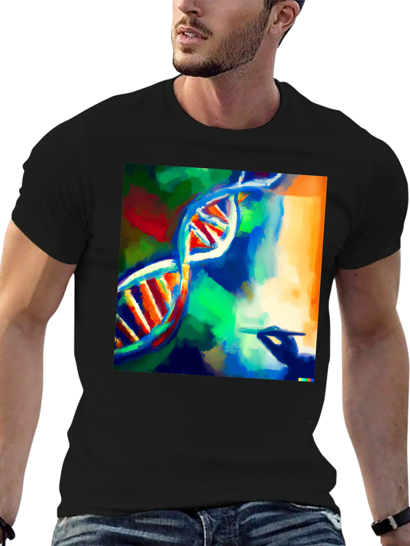 DNA Art Graphic T-Shirt - Science & Style