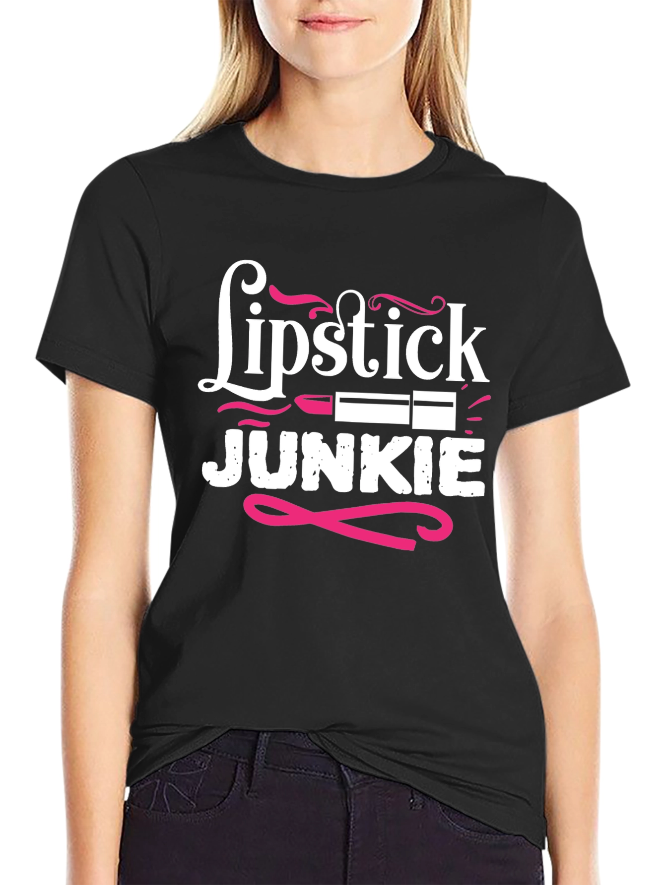 Lipstick Junkie Graphic Tee - Stylish Casual Wear