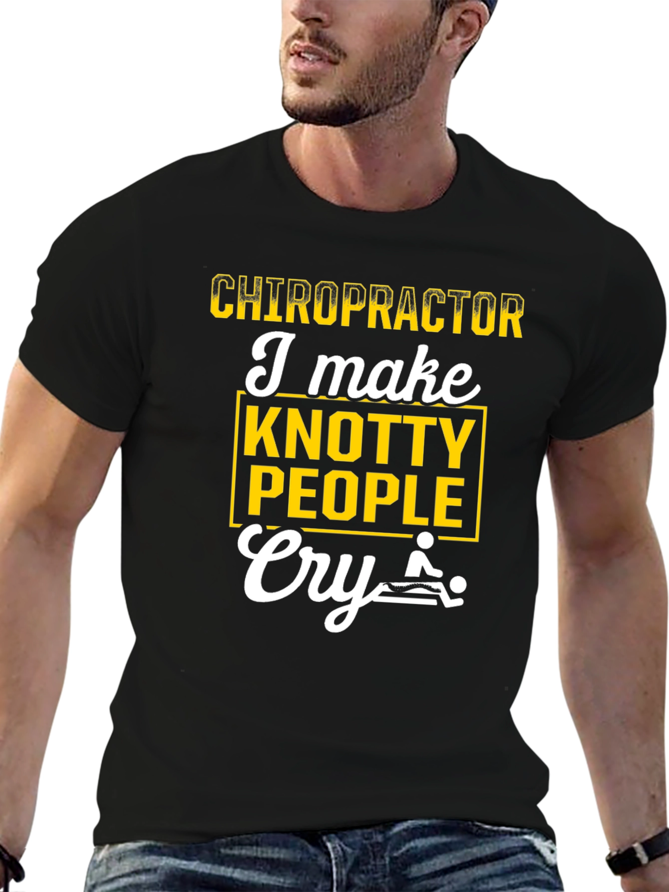 Chiropractor Knotty People Cry Graphic T-Shirt