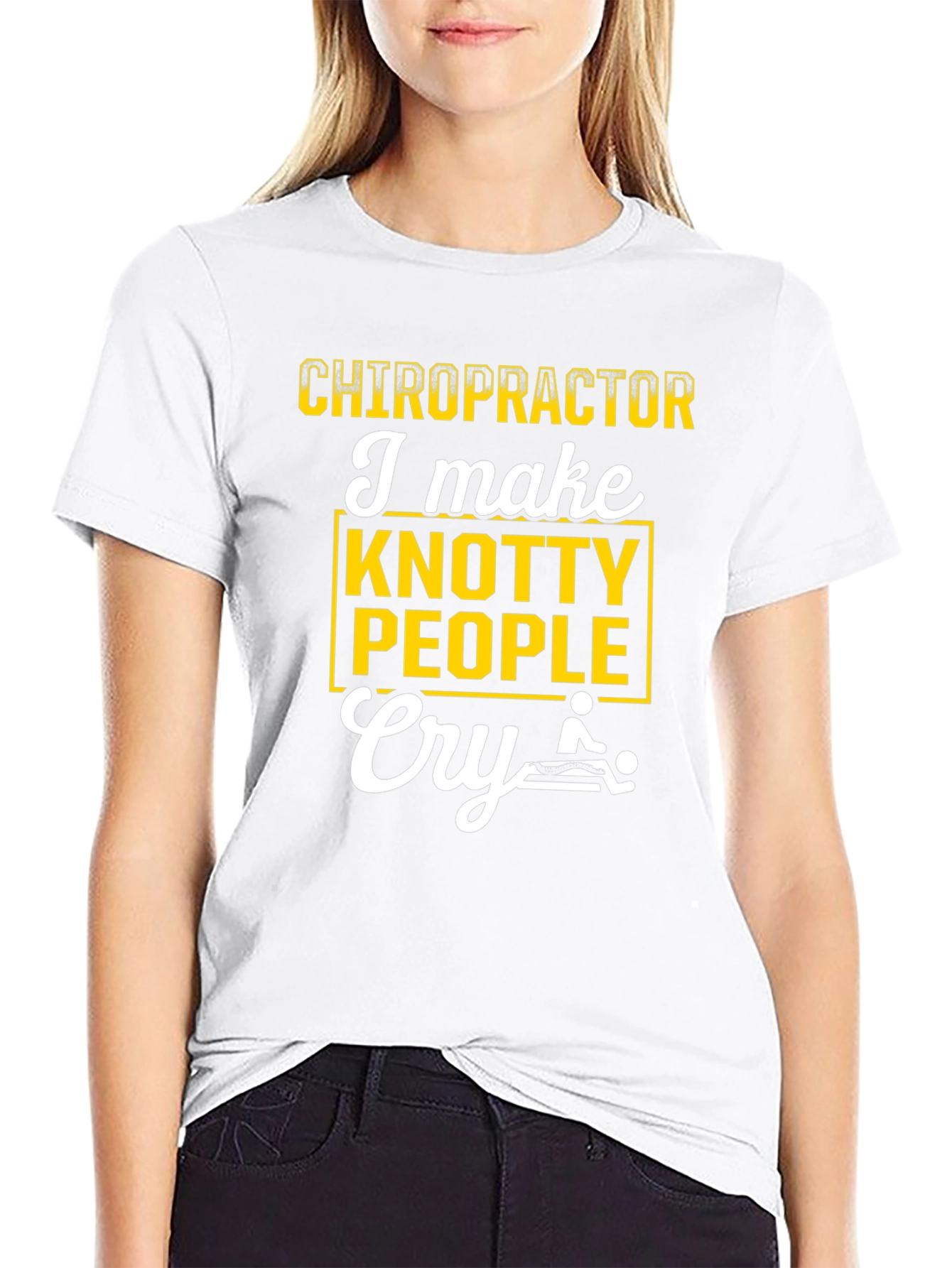 Chiropractor Knotty People Cry Graphic T-Shirt