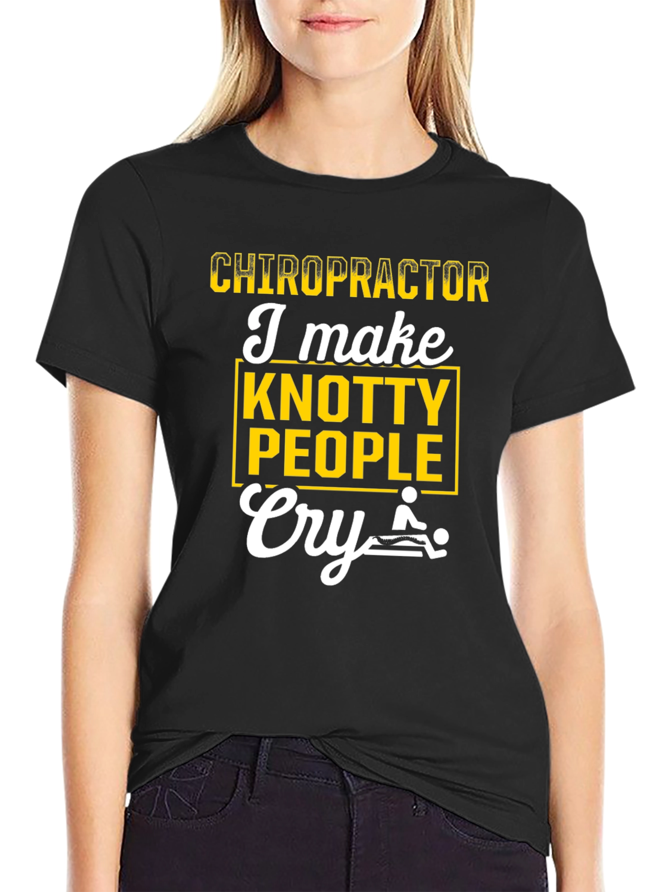 Chiropractor Knotty People Cry Graphic T-Shirt