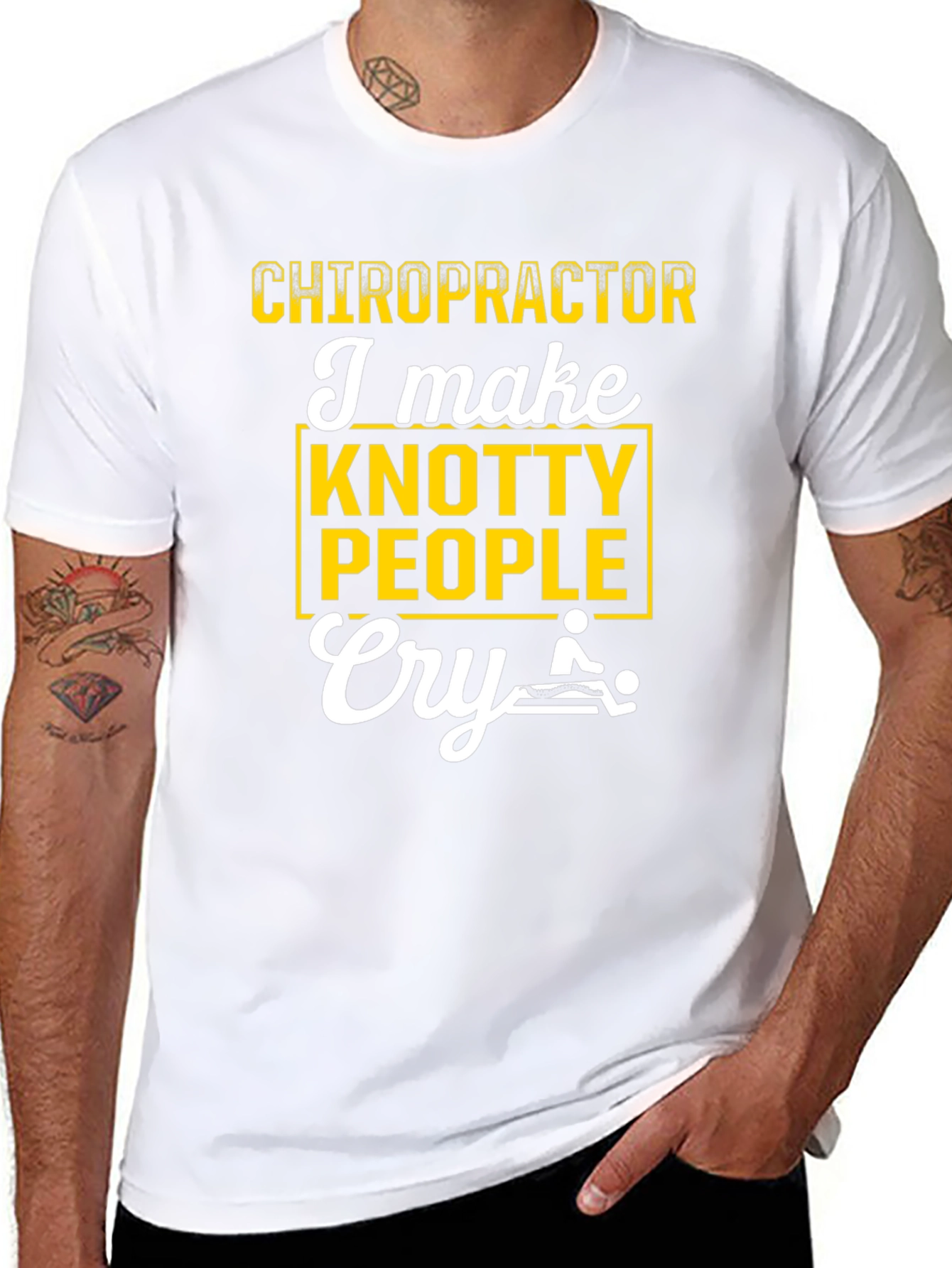 Chiropractor Knotty People Cry Graphic T-Shirt