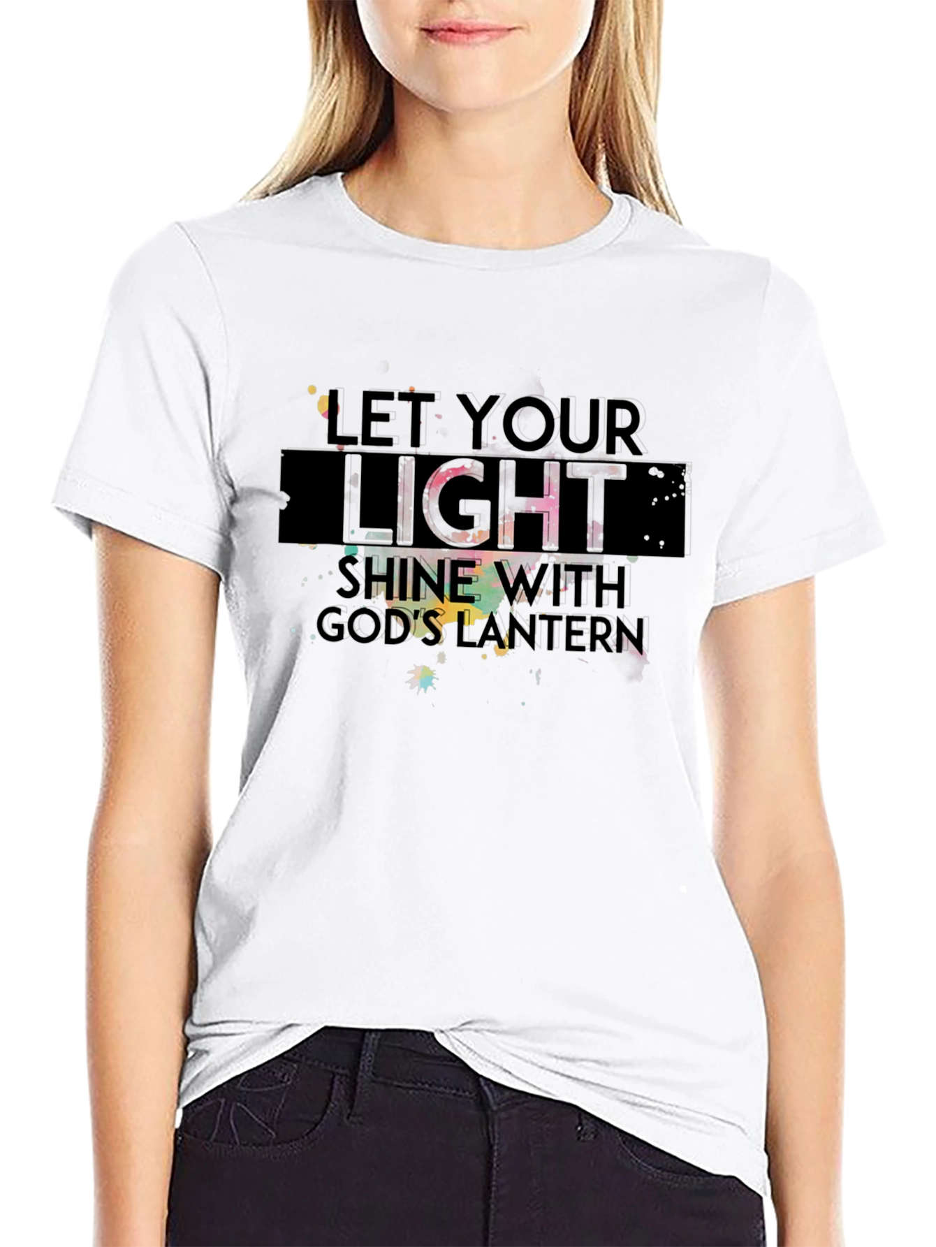 Inspirational Graphic Tee - Let Your Light Shine