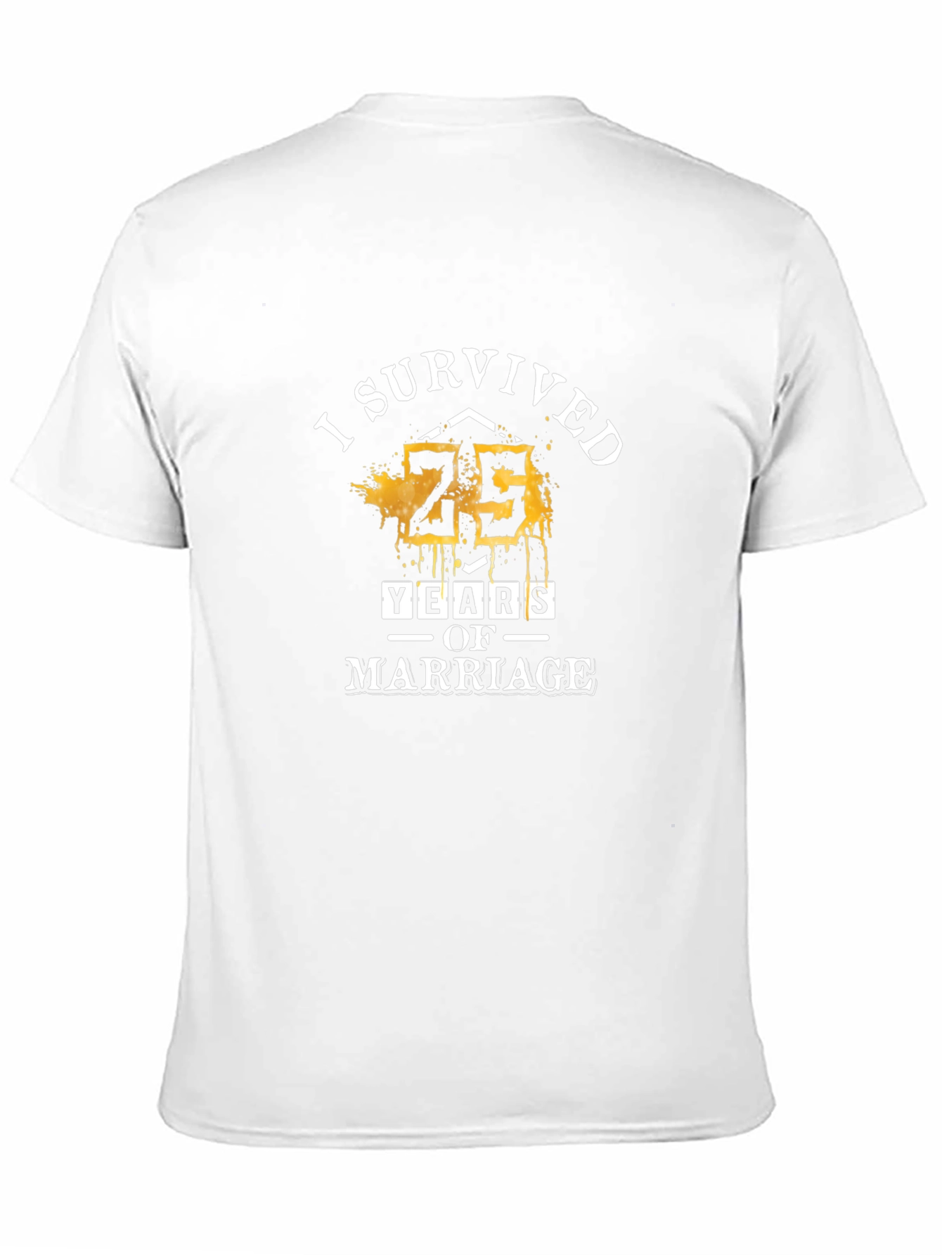 I Survived 25 Years of Marriage Black T-Shirt