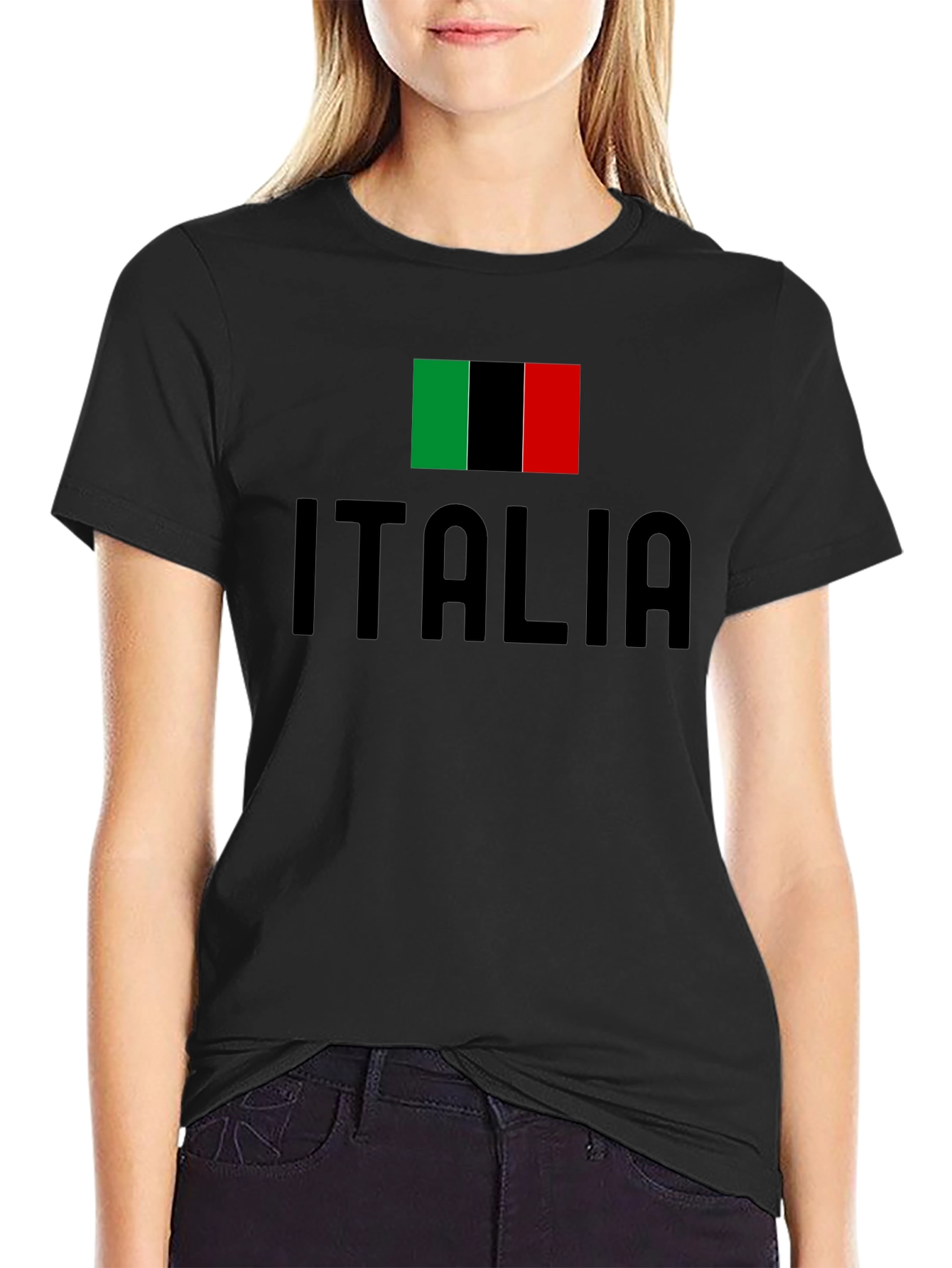Italia Flag T-Shirt - Black Italian Pride Tee