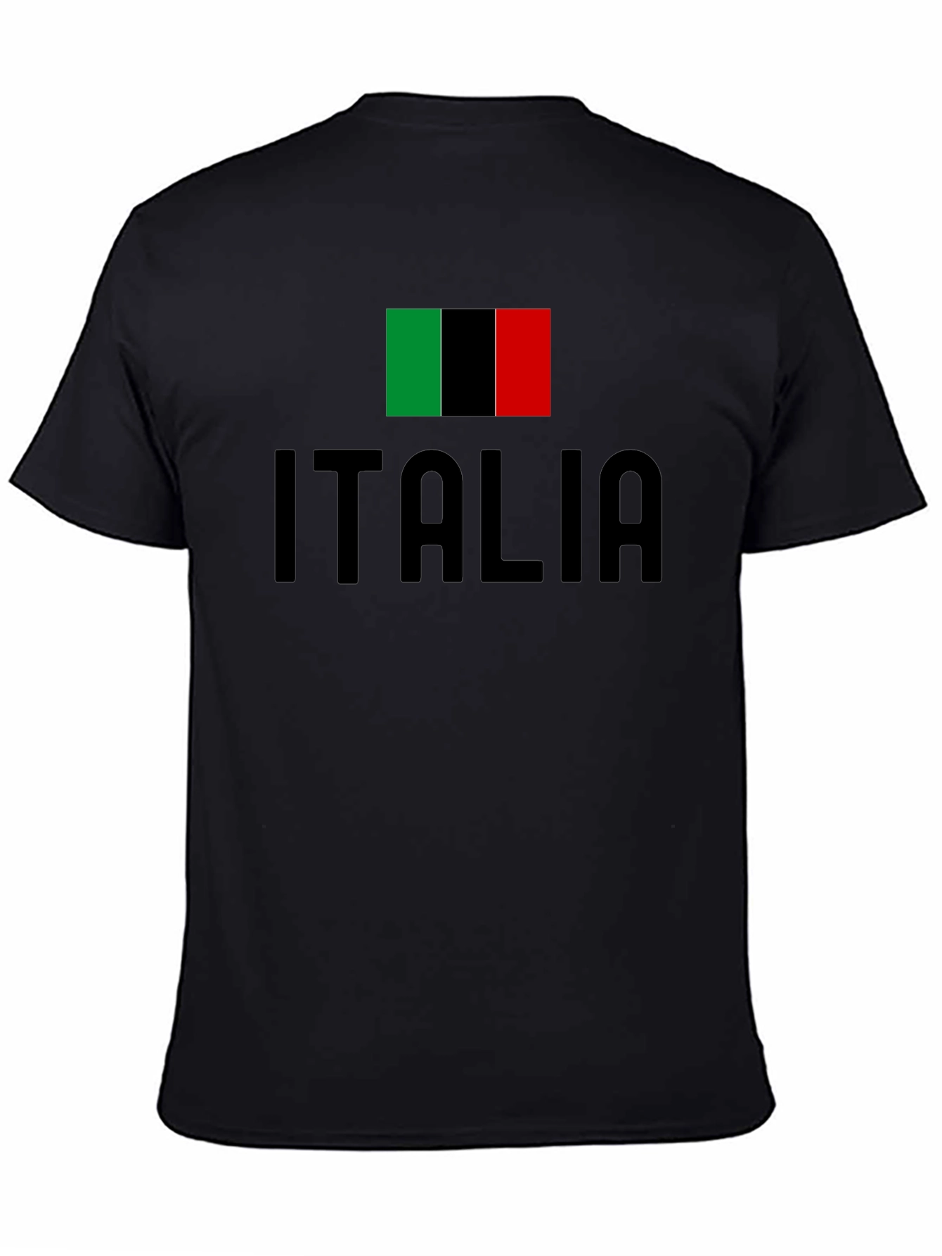 Italia Flag T-Shirt - Black Italian Pride Tee