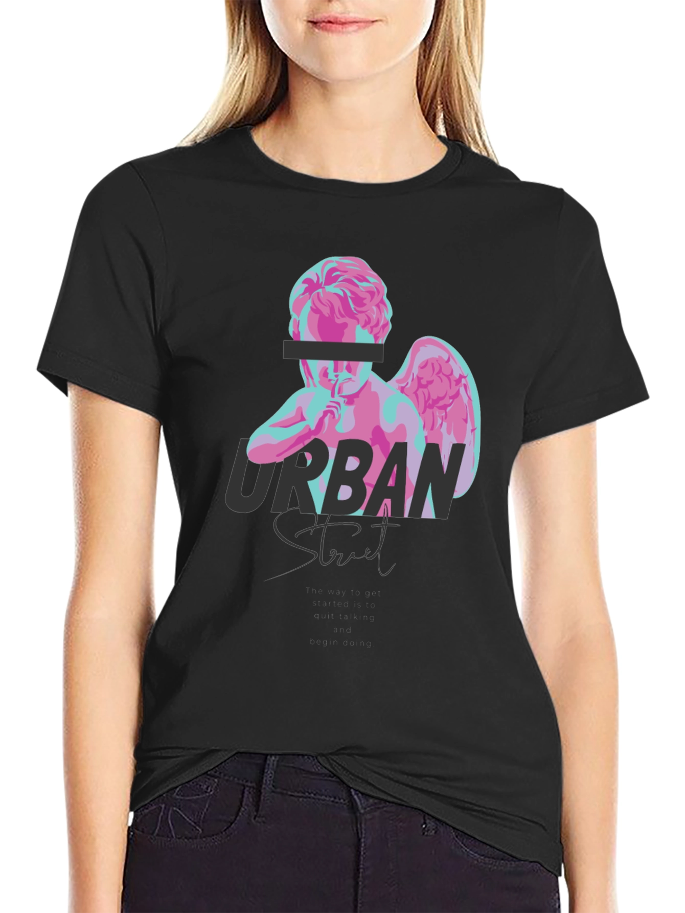 Urban Street Angel Graphic T-Shirt