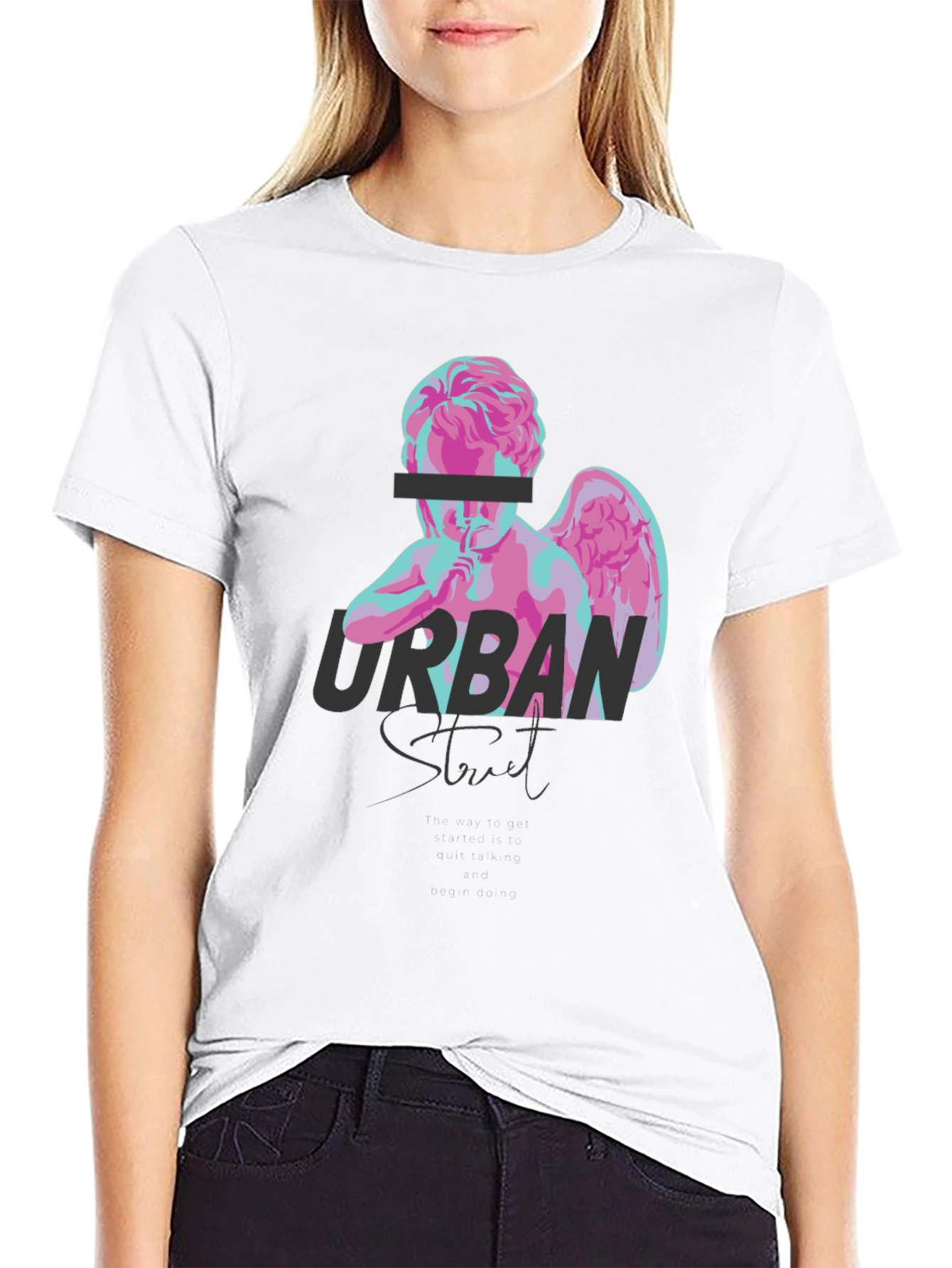Urban Street Angel Graphic T-Shirt