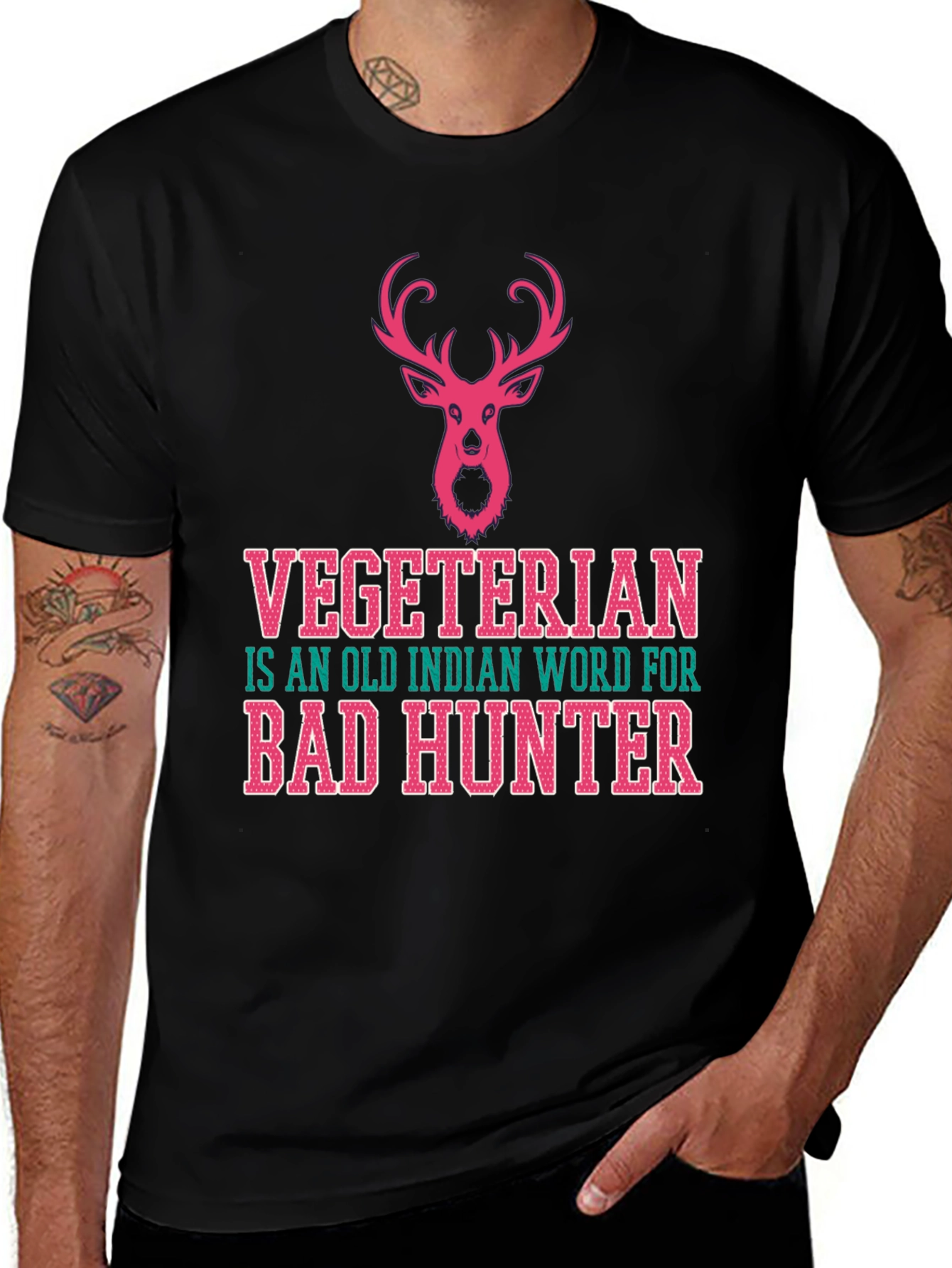 Vegetarian Bad Hunter Graphic Tee