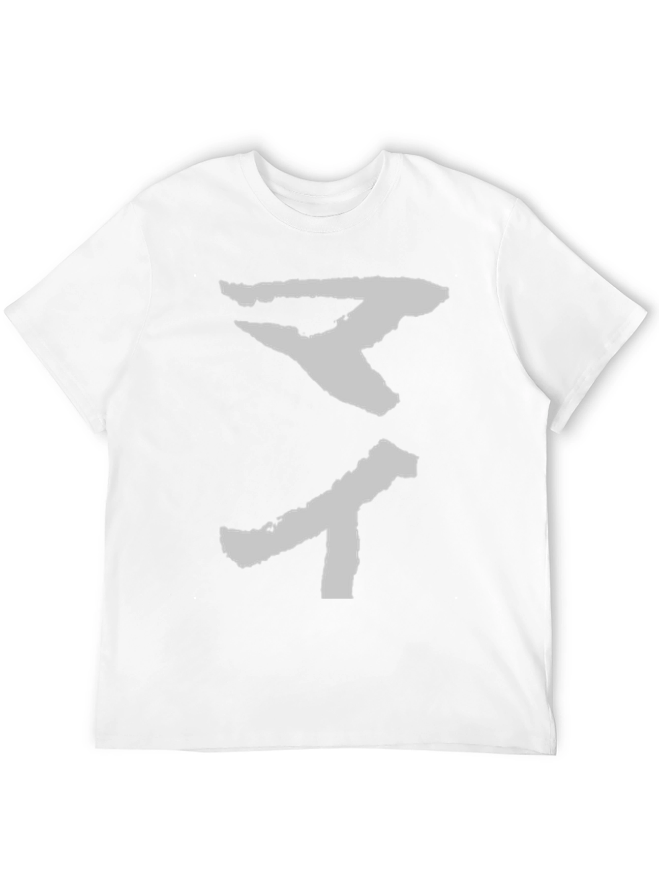 Black T-Shirt with Abstract Graphic Print