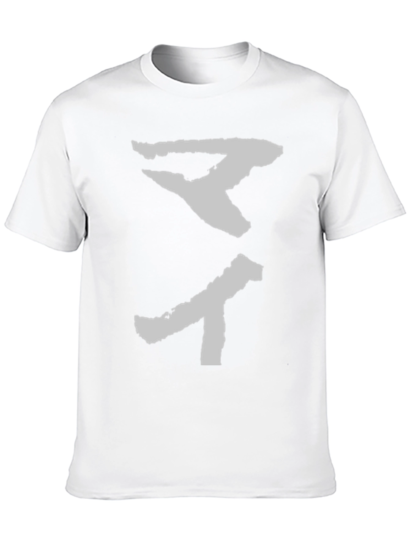 Black T-Shirt with Abstract Graphic Print