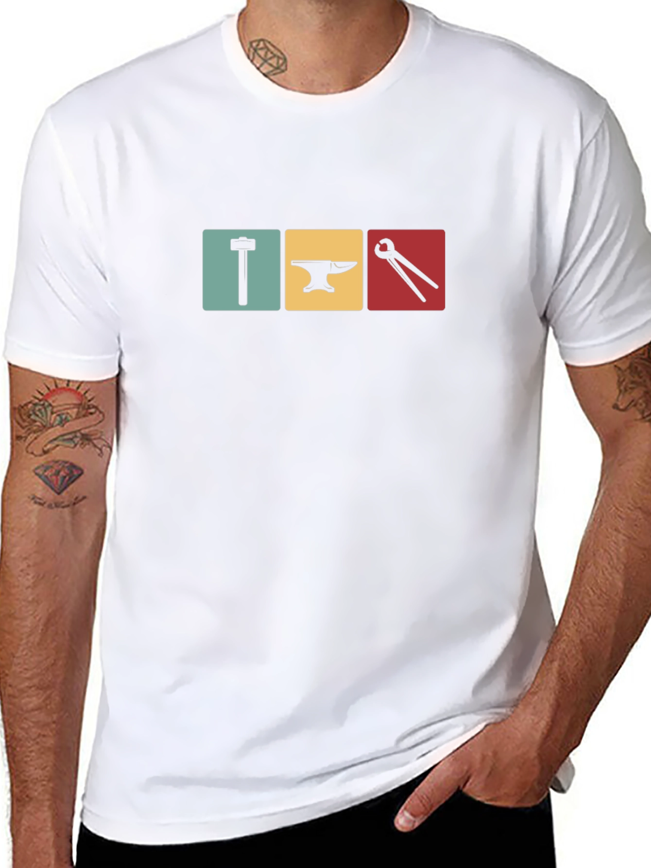Blacksmith Tool Symbol Graphic Tee
