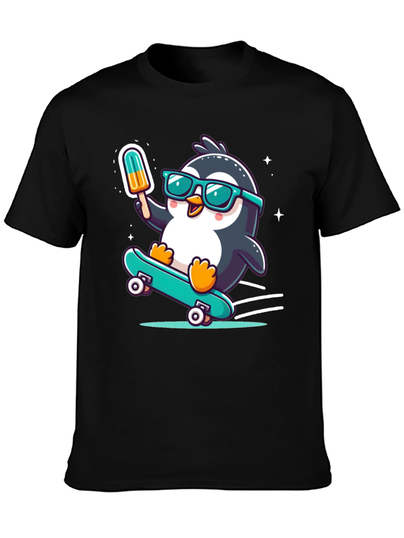 Skateboarding Penguin T-Shirt
