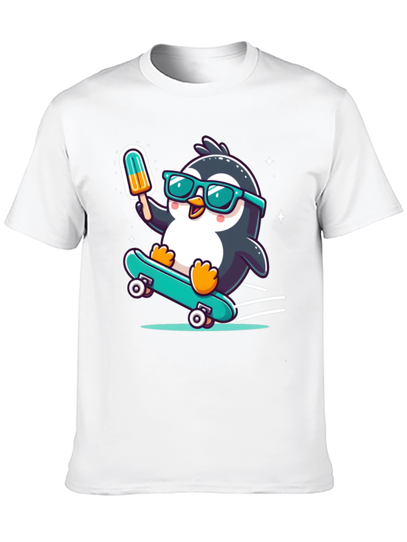 Skateboarding Penguin T-Shirt