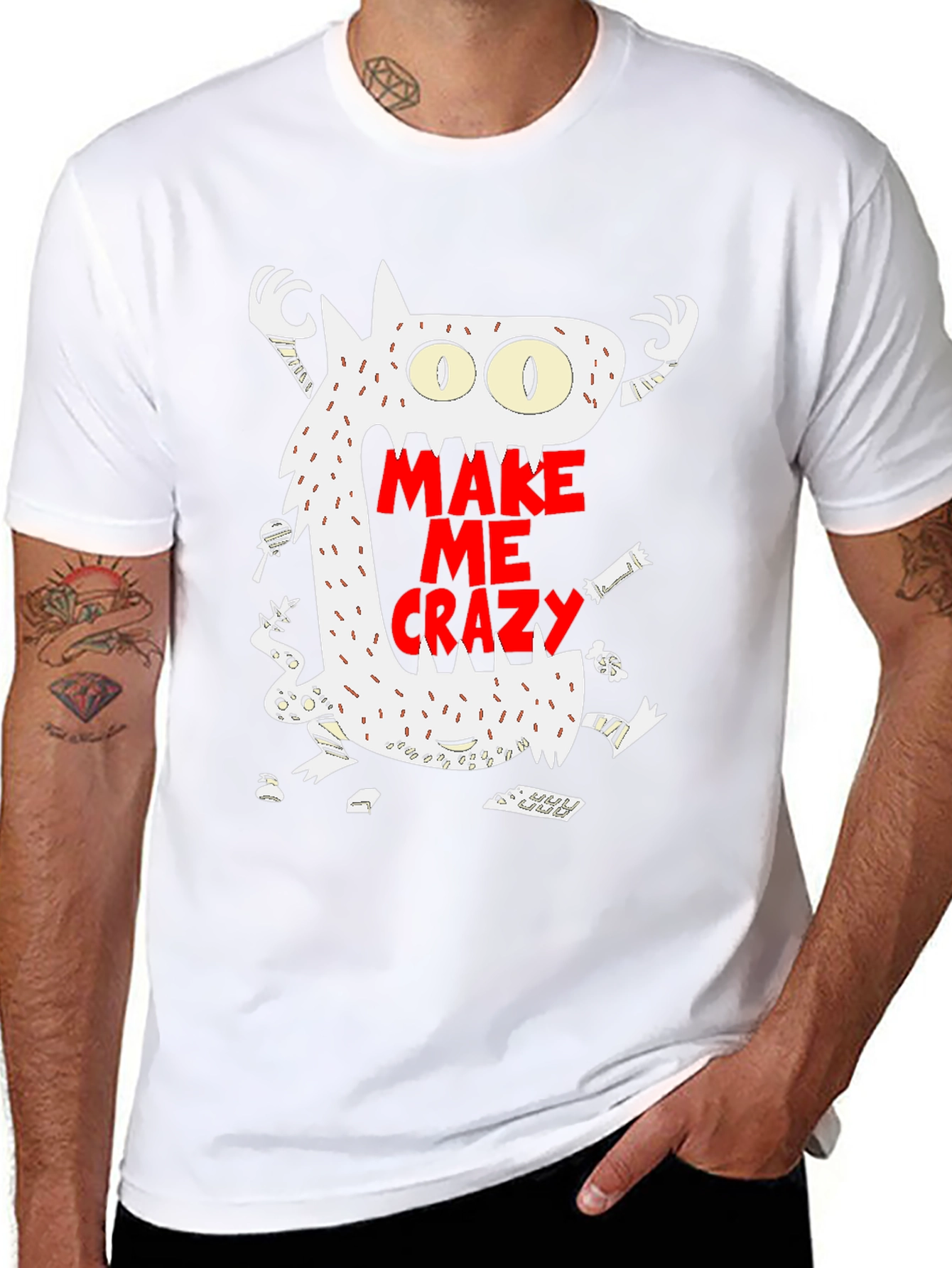 Make Me Crazy Graphic T-Shirt - Black
