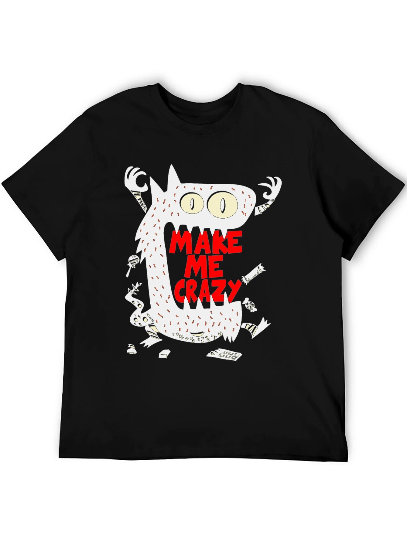 Make Me Crazy Graphic T-Shirt - Black