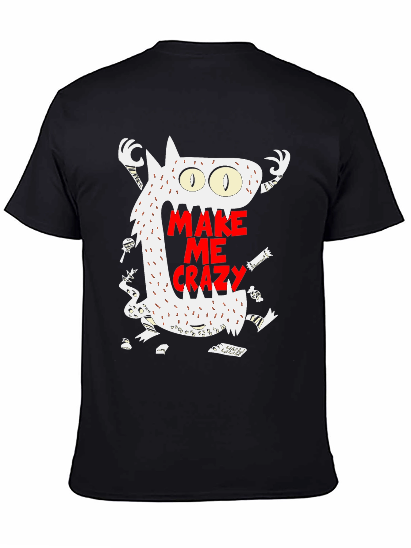 Make Me Crazy Graphic T-Shirt - Black