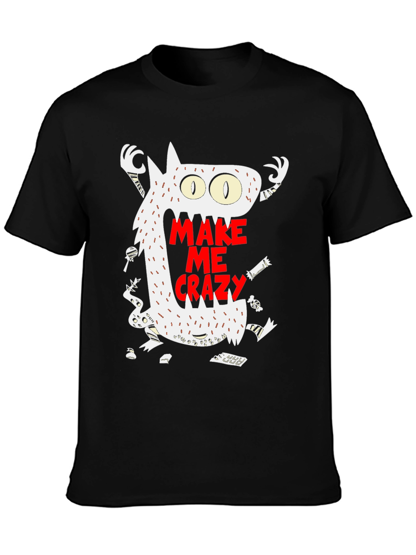 Make Me Crazy Graphic T-Shirt - Black